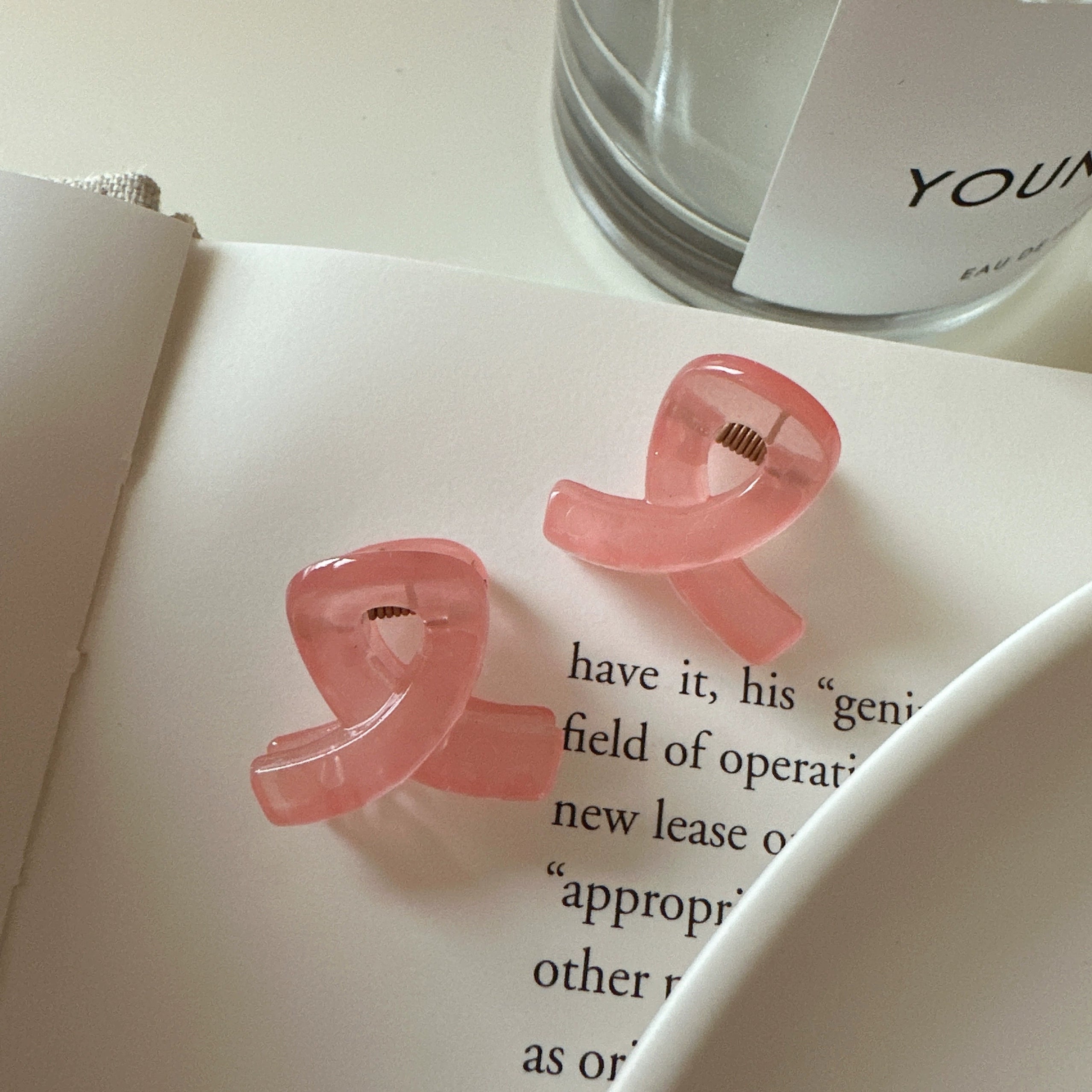 Jaylanie Petite Hair Claw - Pink (Pair) [PGHMFDOZ]