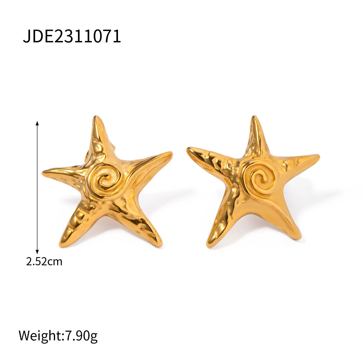 Keiko Ocean Gold Earrings - JDE2311071 [N17FSDHU]