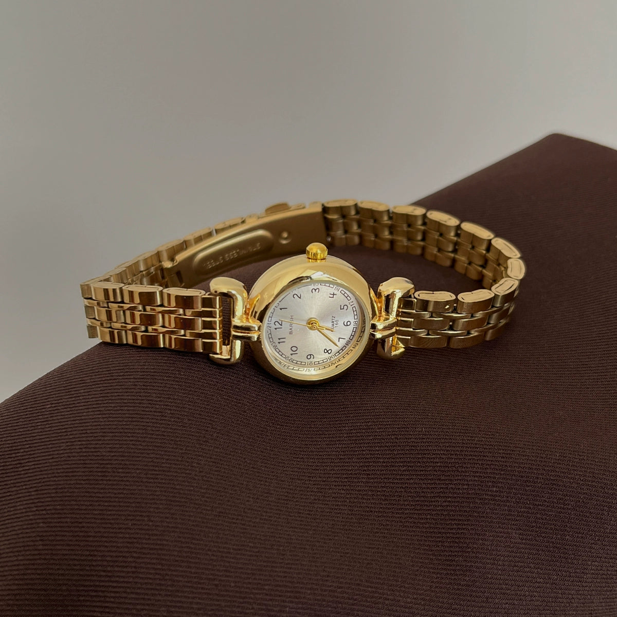 Asia Gold Tone Square Watch - Gold Band with White Dial [COB1AILB]