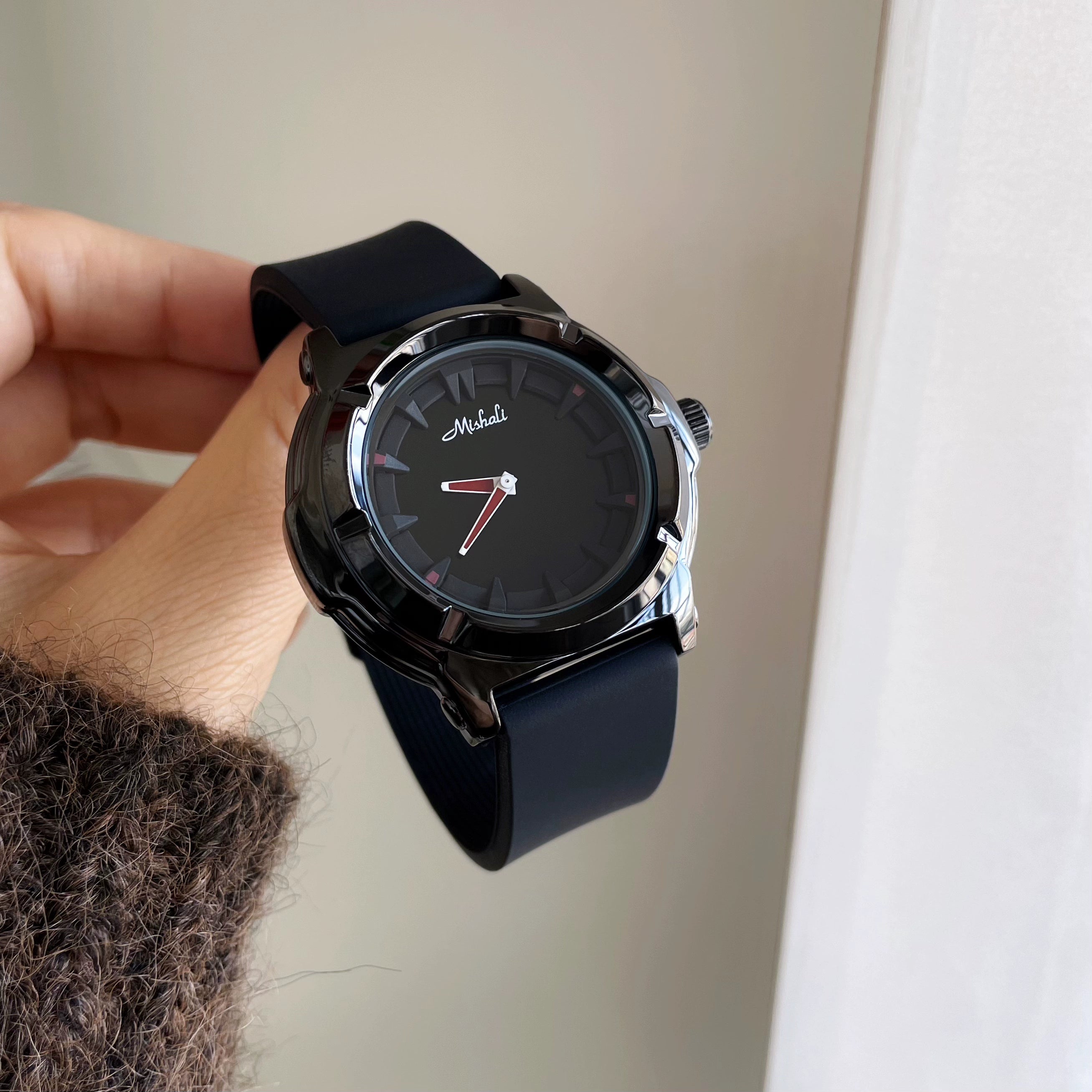 Giselle Bold Contrast Watch - All Black [P8VIZC9Z]