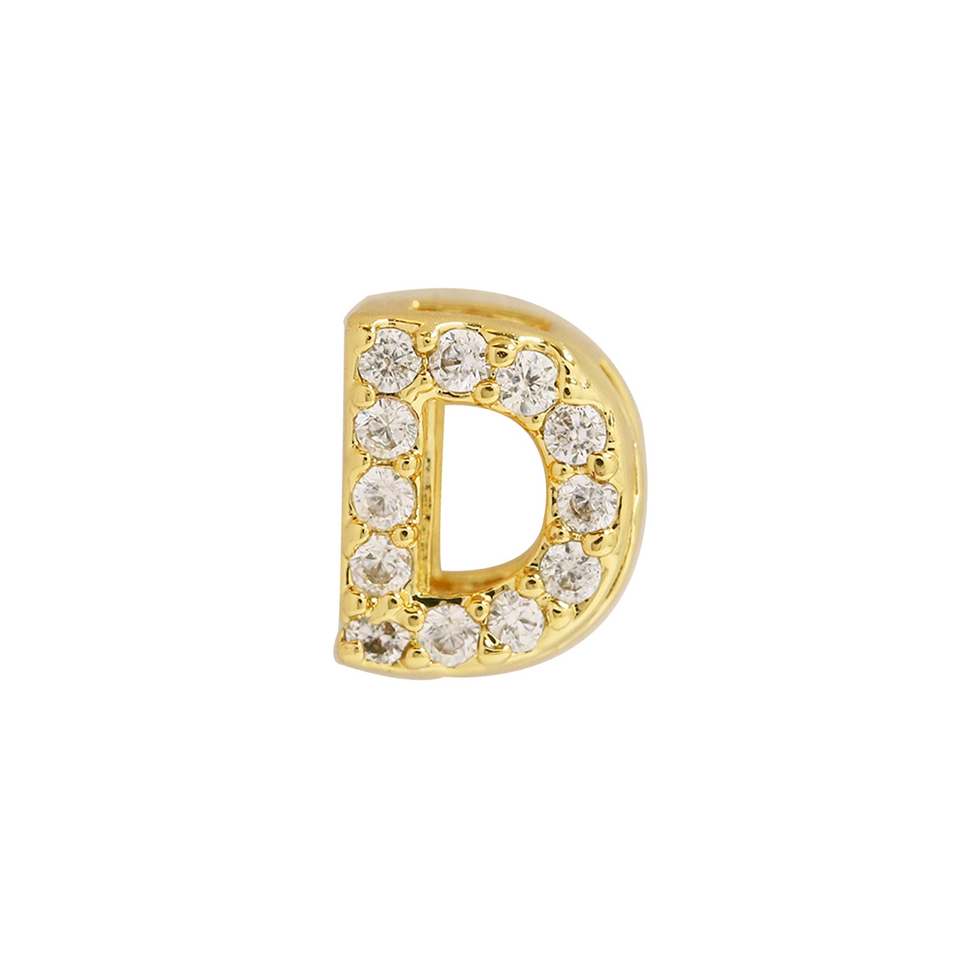 Leyna Gold Zircon Initial Necklace - D [J7ZMTIL7]