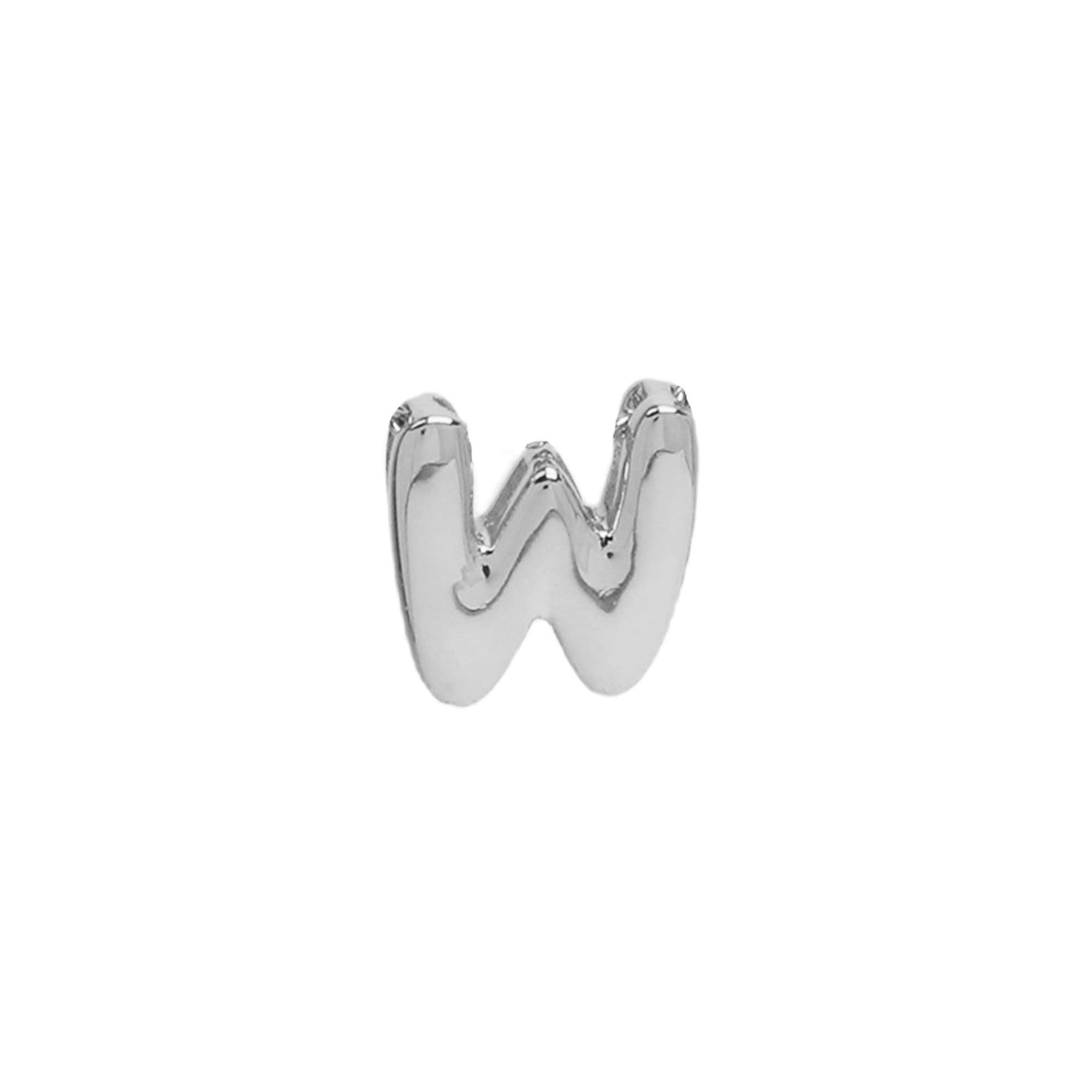 Rina Bubble Initial Charm - Platinum W (Charm) [6S967KJR]