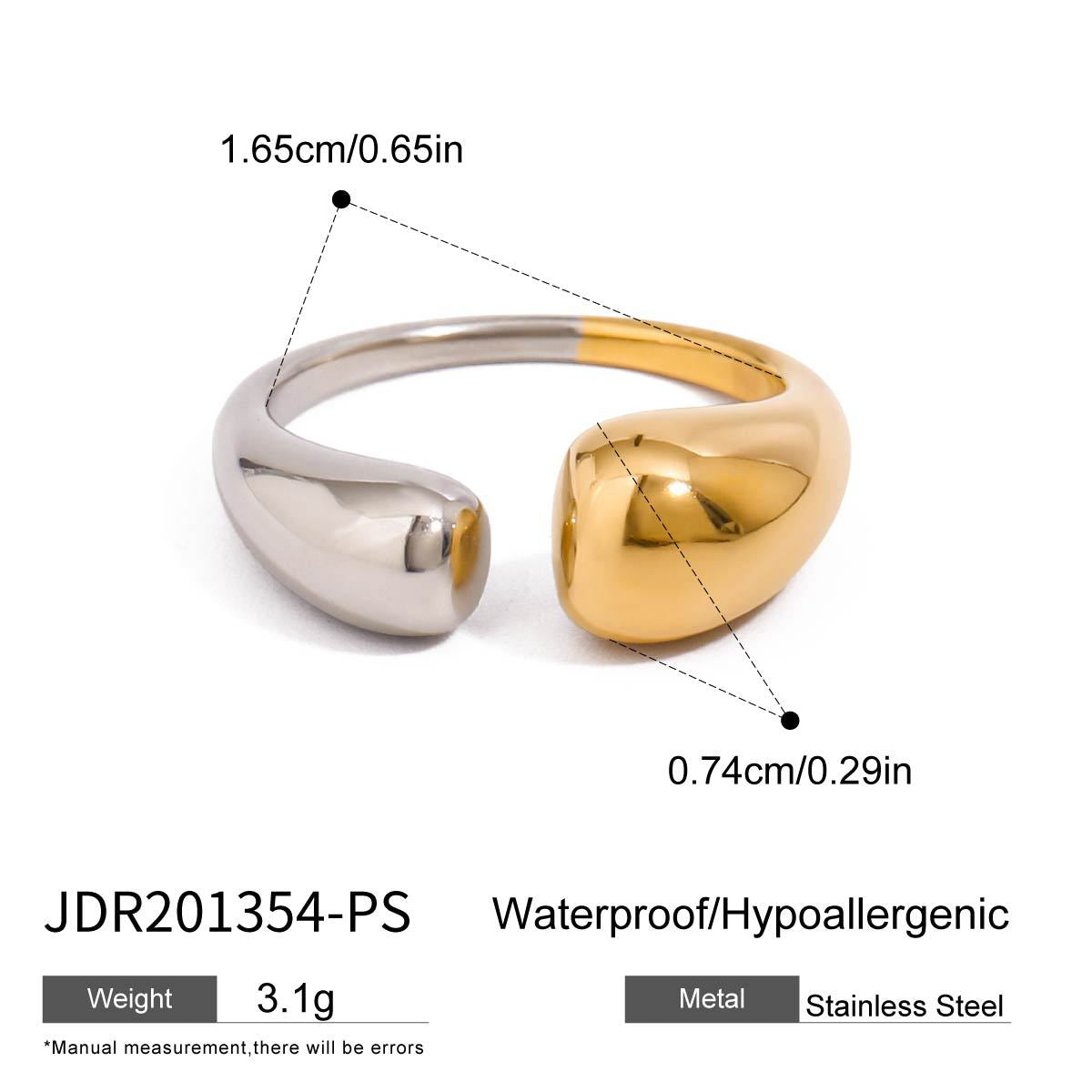 Yarely Geometric Steel Rings - JDR201354-PS [6469B4A1]