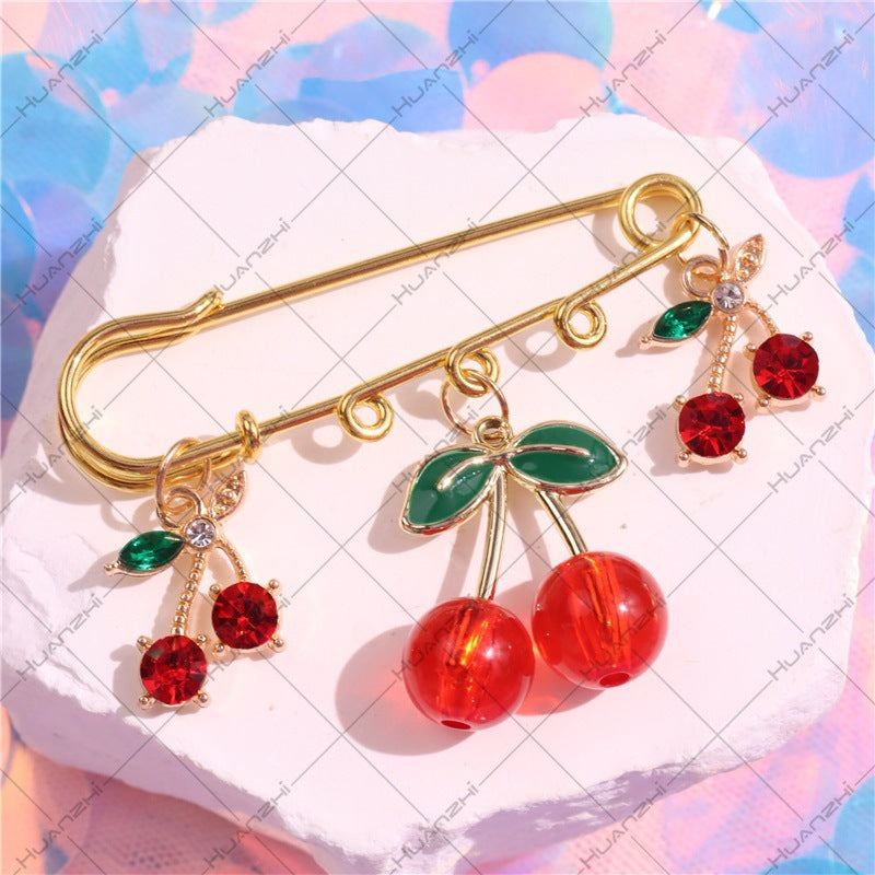 Mae Enamel Cherry Pin - Option B [KFSUSF0H]