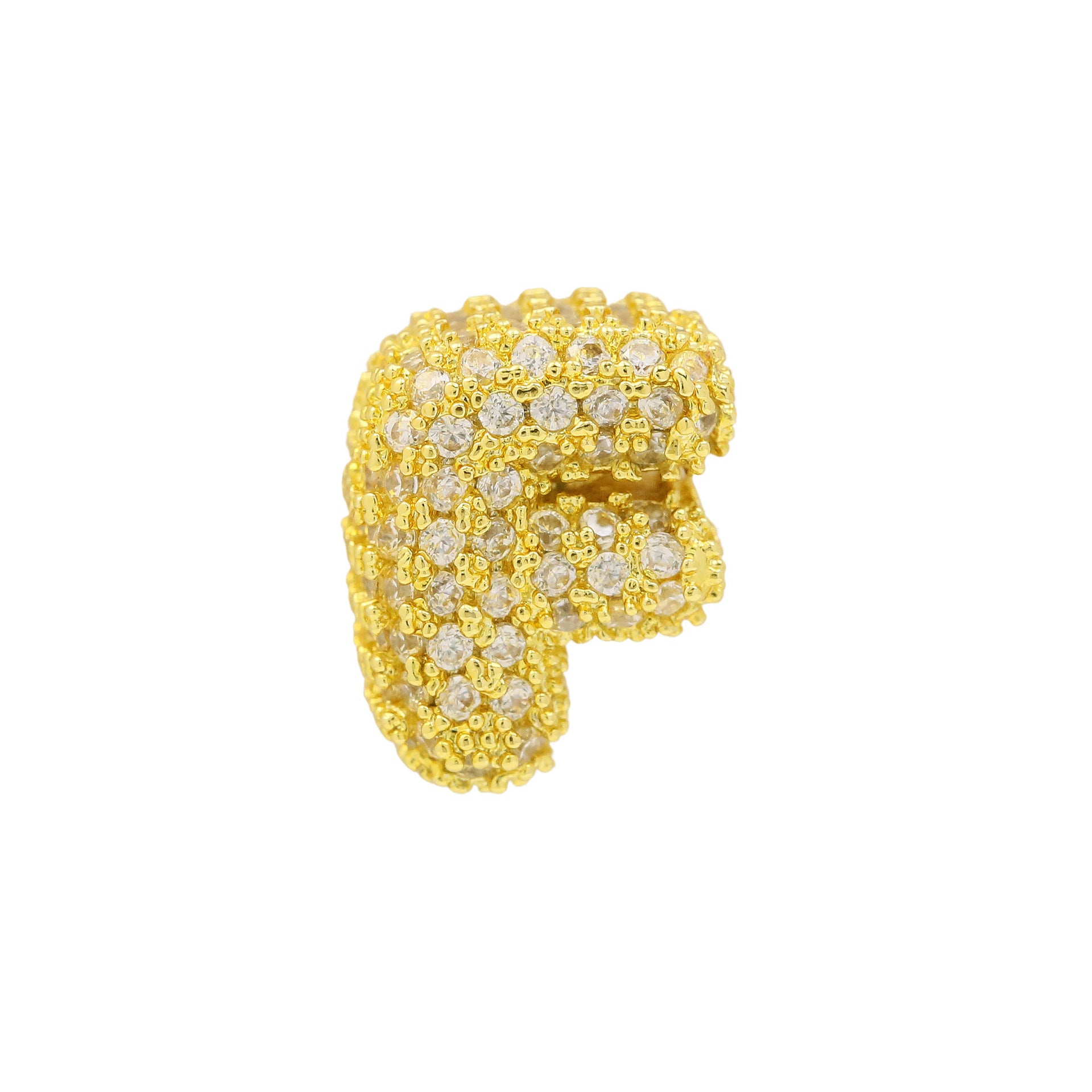 Jehlani Zircon Bubble Letter Necklace - Gold F Pendant [HNE3EPKY]
