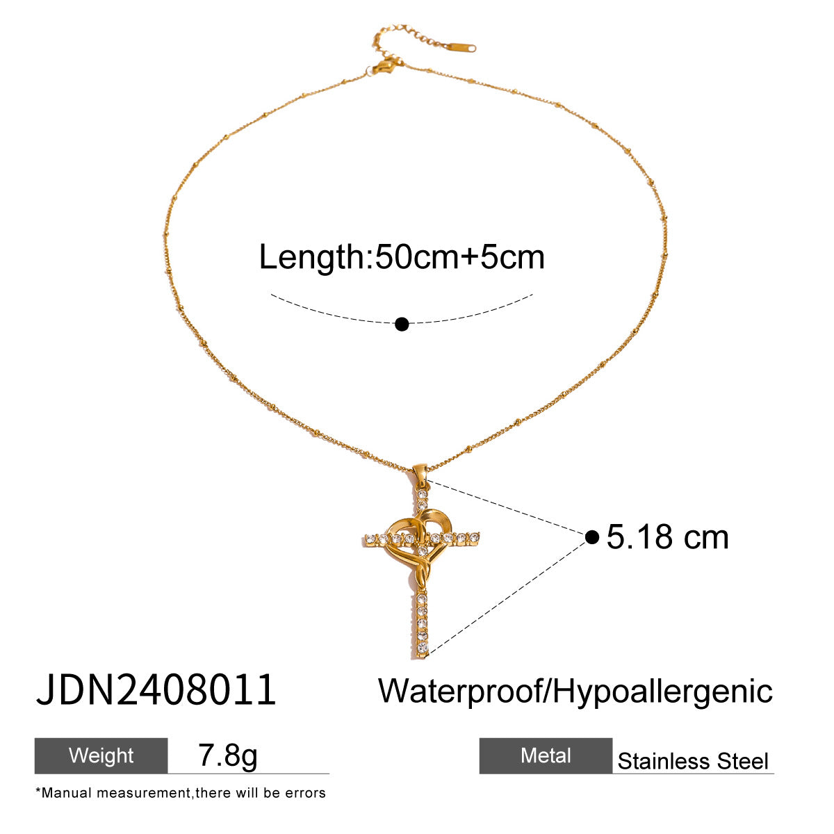 Baylei Zircon Cross Necklace - Cross Style 10 [T4PUQNT8]