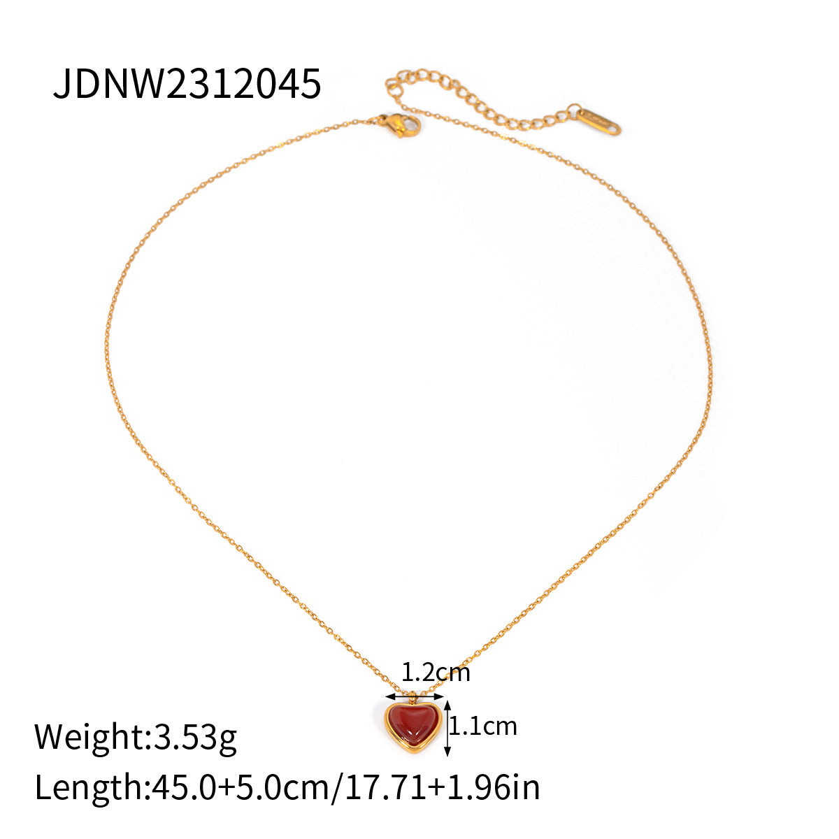 Etta Layered Heart Cross Necklace - JDNW2312045 [31639LW2]
