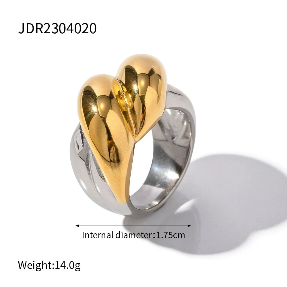 Aubrielle Stainless Steel Statement Ring - JDR2304020
