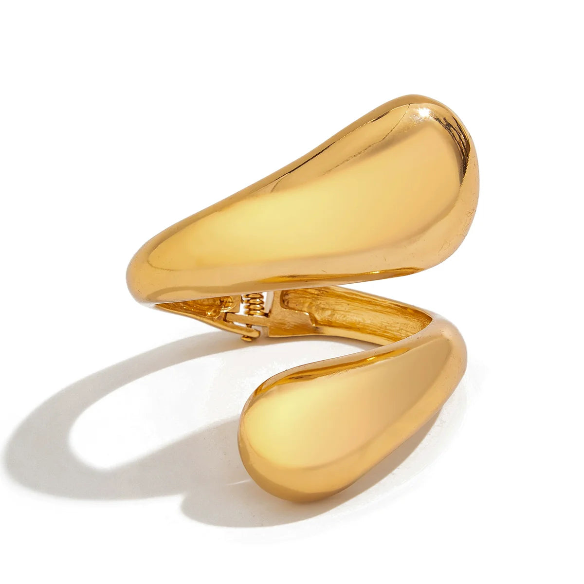 Aashna Teardrop Coil Bangle - Gold