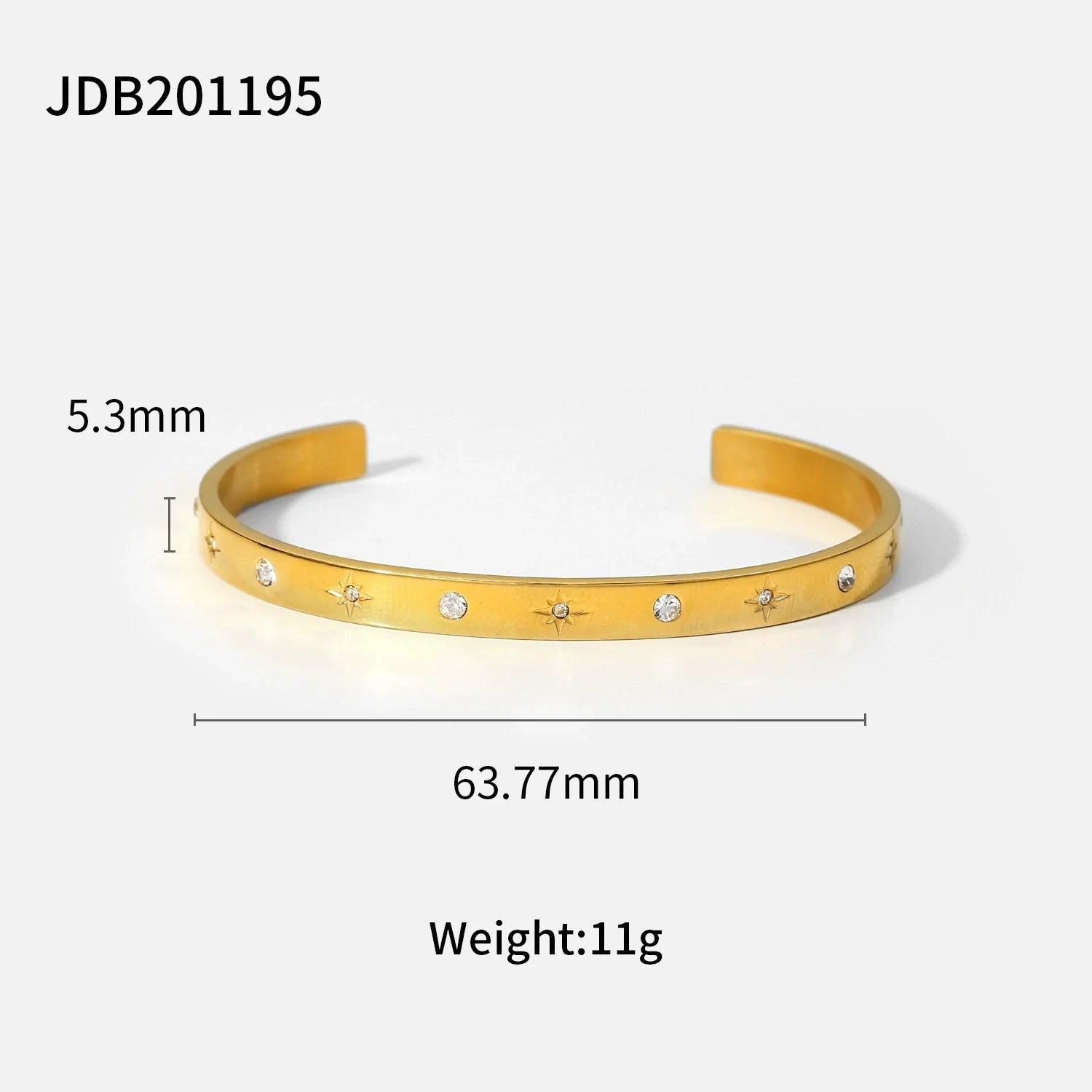 Agnes Zircon Inlaid Bracelet - JDB201195
