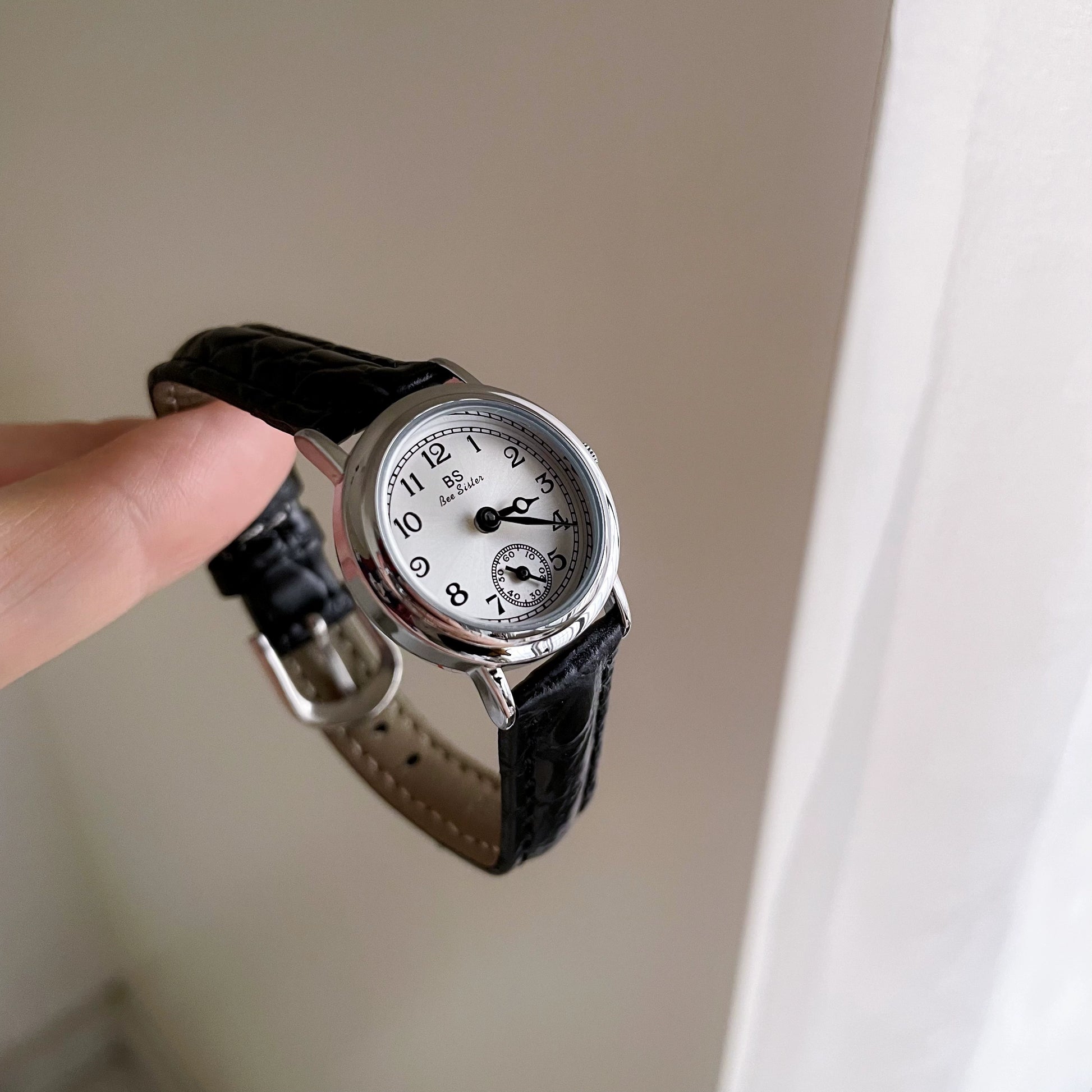 Allegra Vintage Quartz Watch - Black Silver Case [WP258J3T]