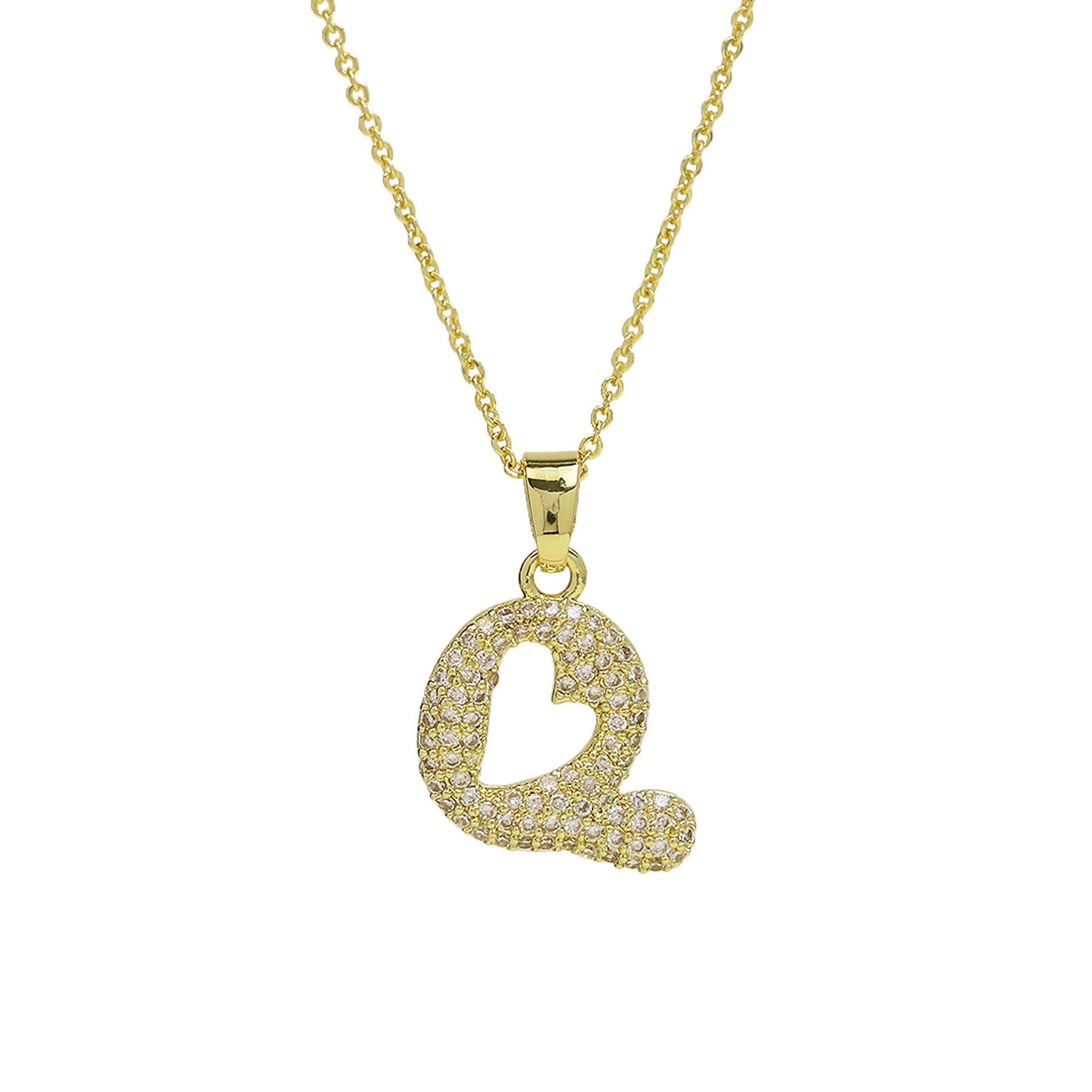Fatou Bubble Initial Necklace - Q [1C158LUY]