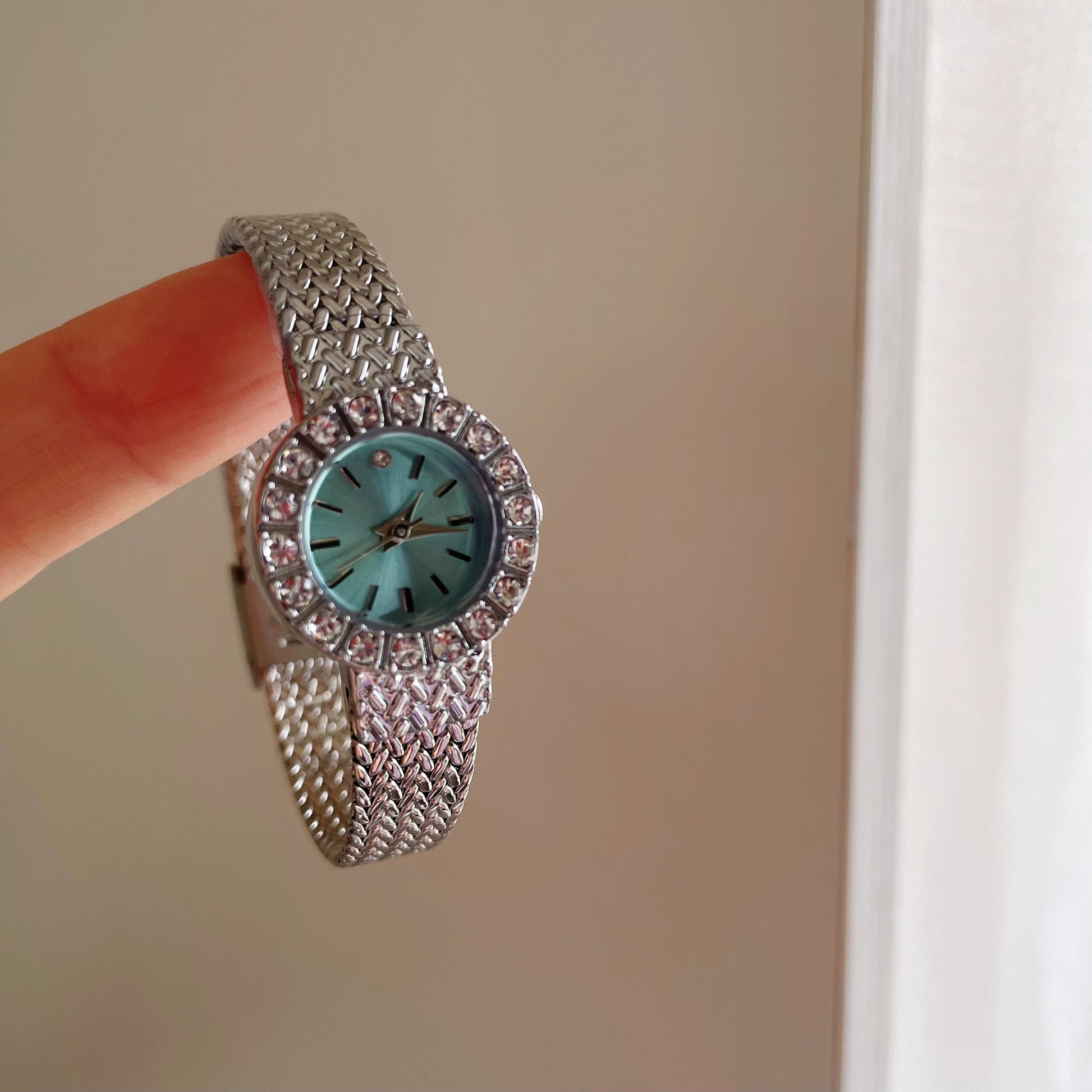 Sade Luxe Mesh Watch - Silver Blue [7HJ3JL9F]