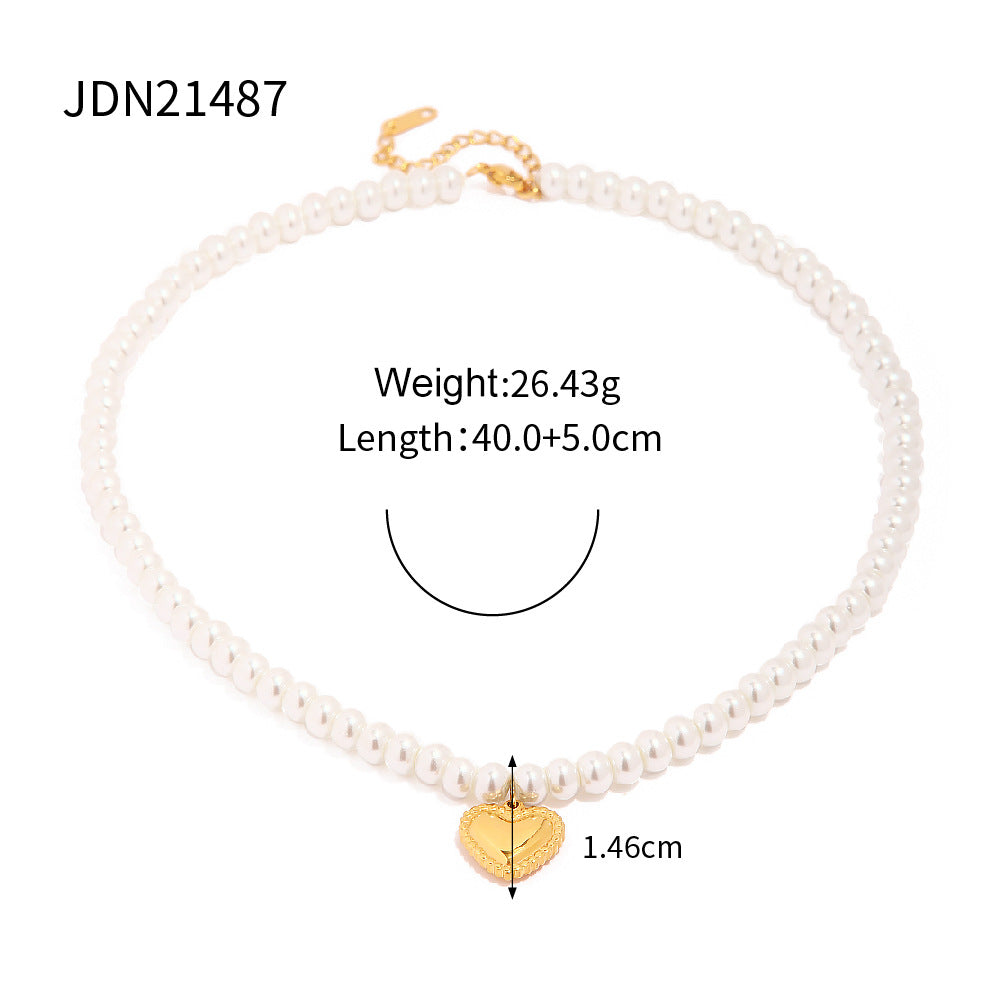 Annastyn Pearl Love Necklace - JDN21487 [86Q8UUK1]