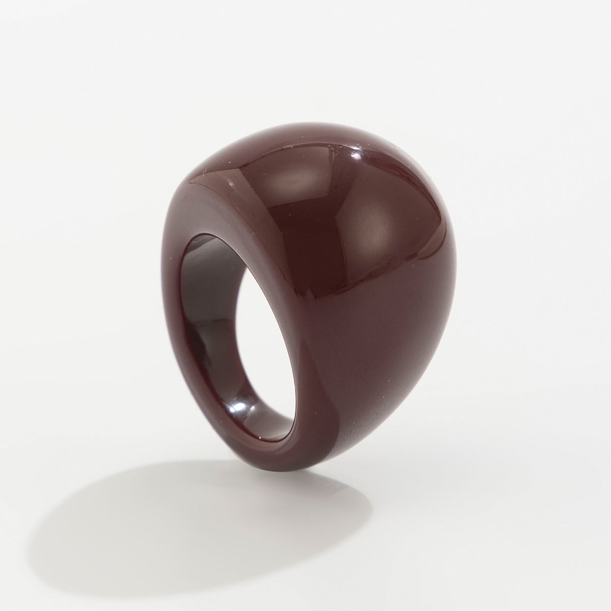 Shiloh Chunky Resin Ring - Red-brown [TU4T6CLL]