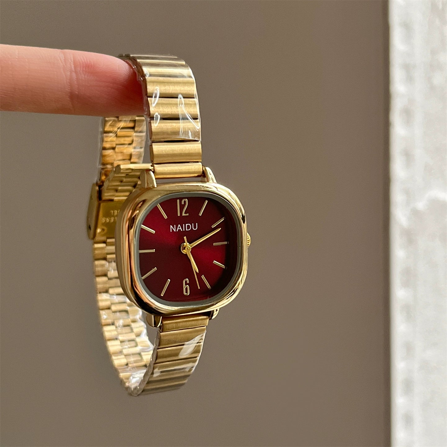 Greenlee Metallic Bamboo Watch - Gold Strap Red Face [REP95FUG]