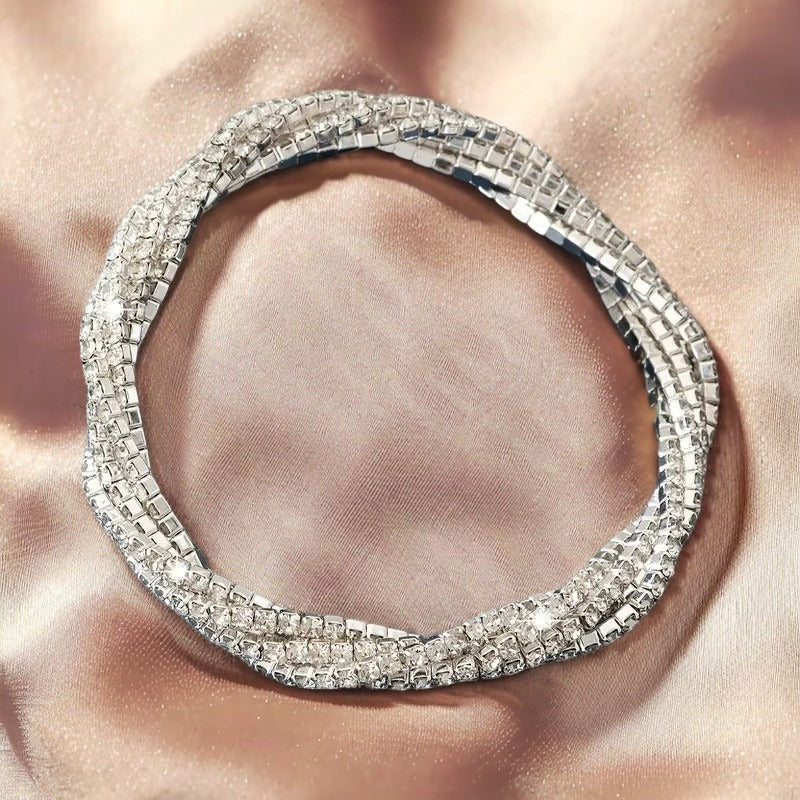 Kylia Pave Geometric Bracelet - Silver [1Y2R97SJ]