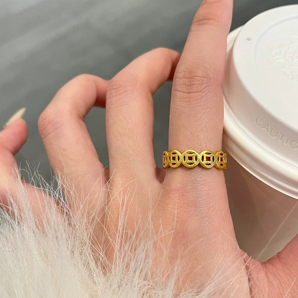 Hinda Abundance Serpent Ring - Coin Ring [E7HB2YKF]