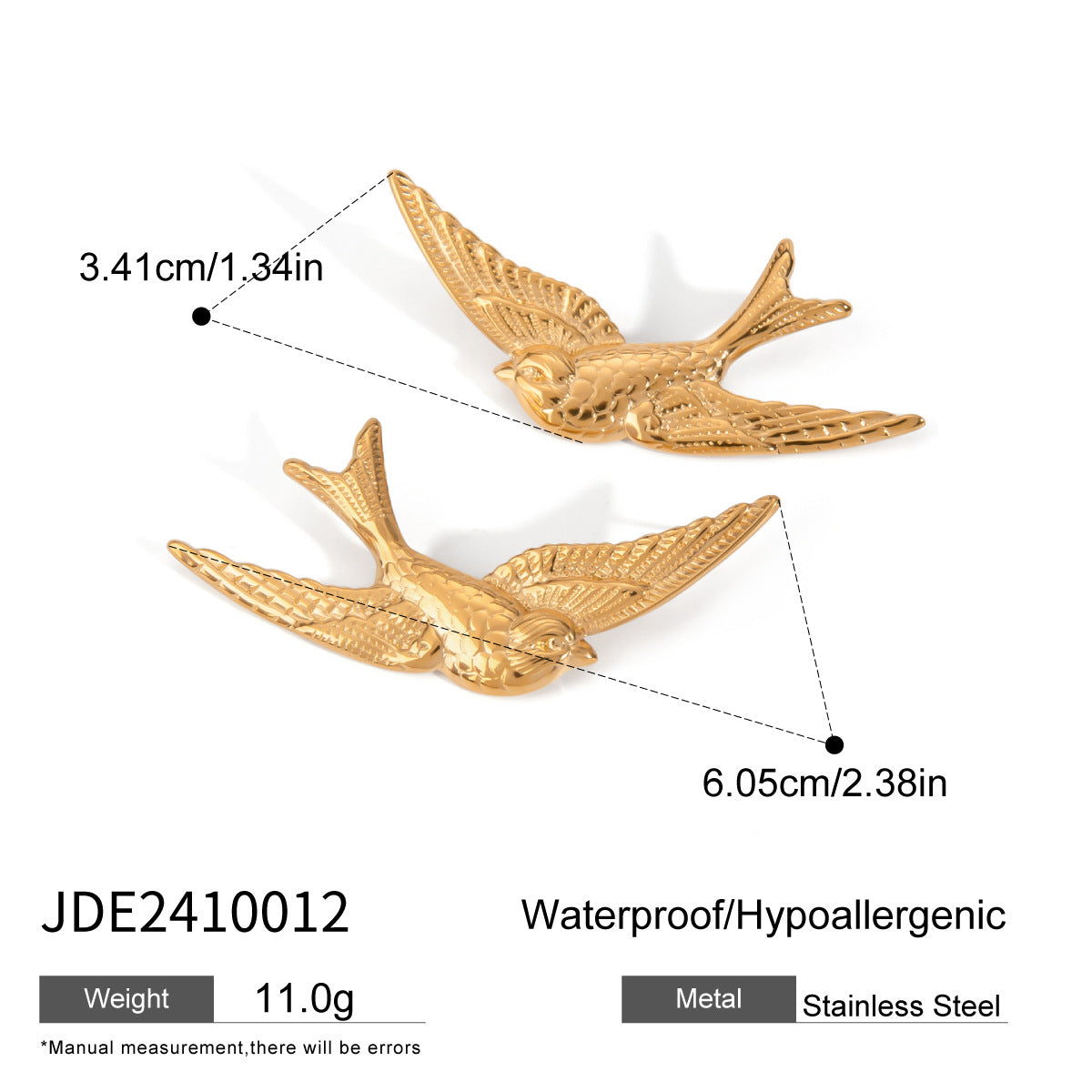 Loreal Delicate Bow Heart Earrings - JDE2410012 [S9MIEADS]