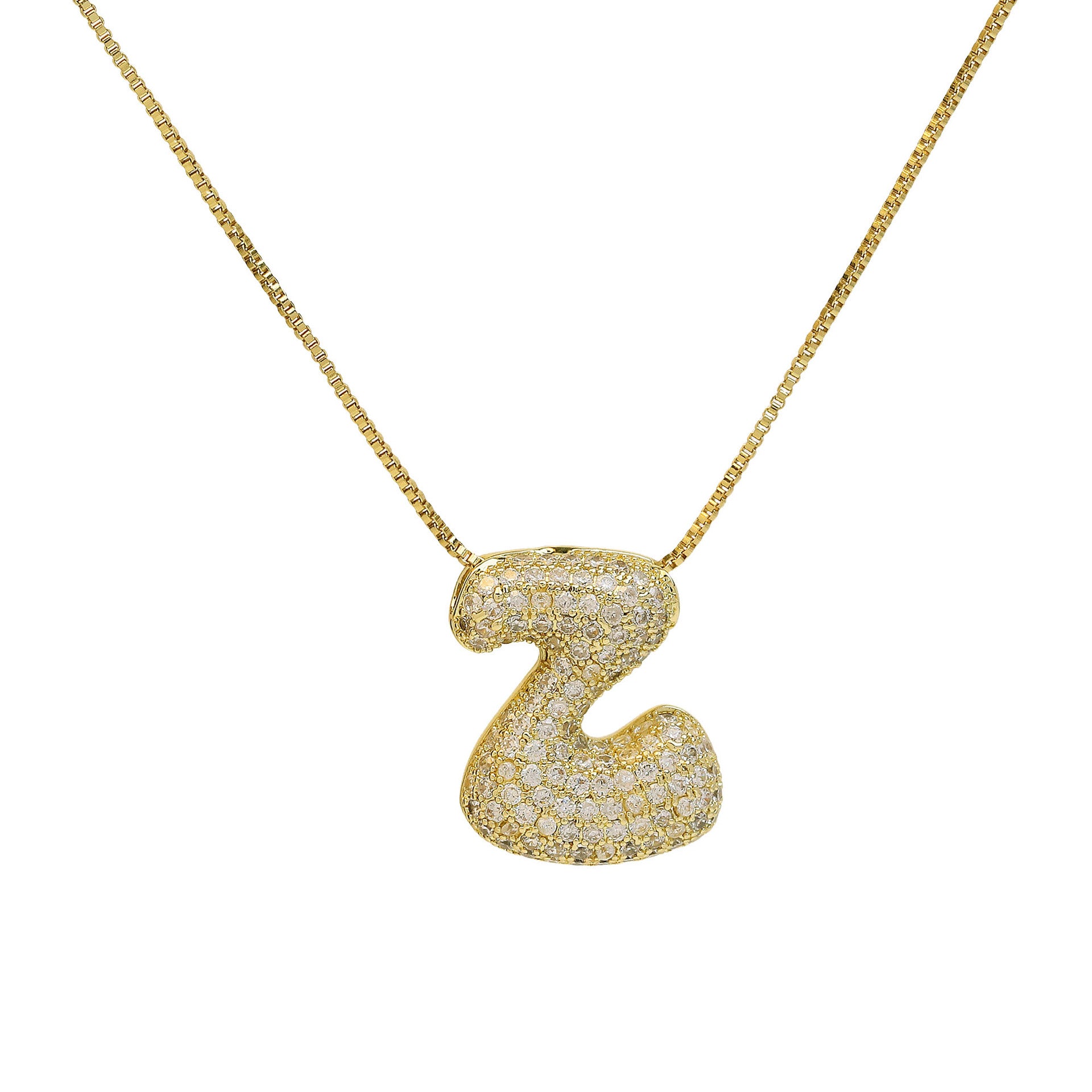 Zaidee Bubble Initial Necklace - Initial Z [3W96S5UU]