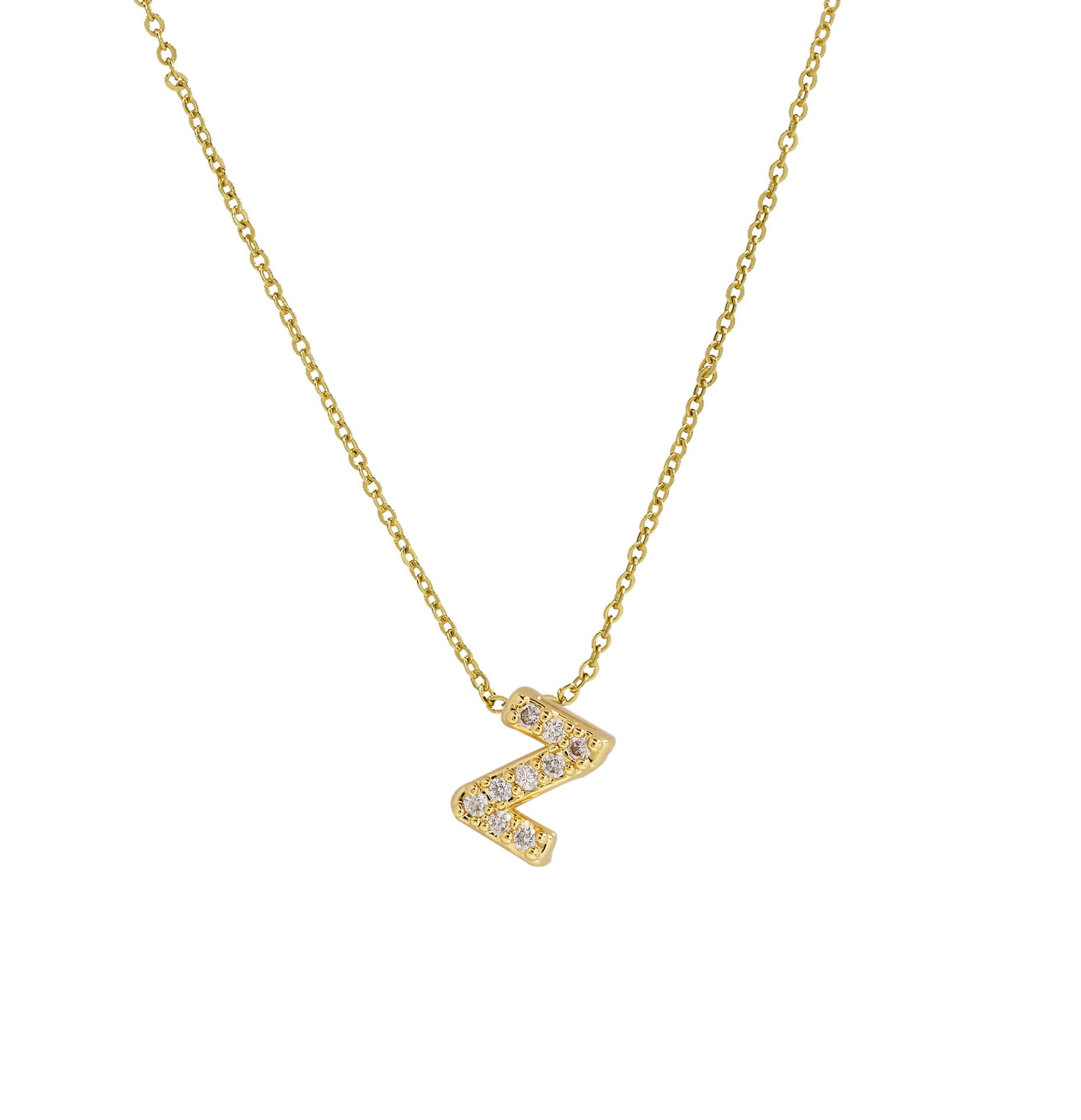 Caelynn Zircon Initial Necklace - Z [XWUFSU4Z]