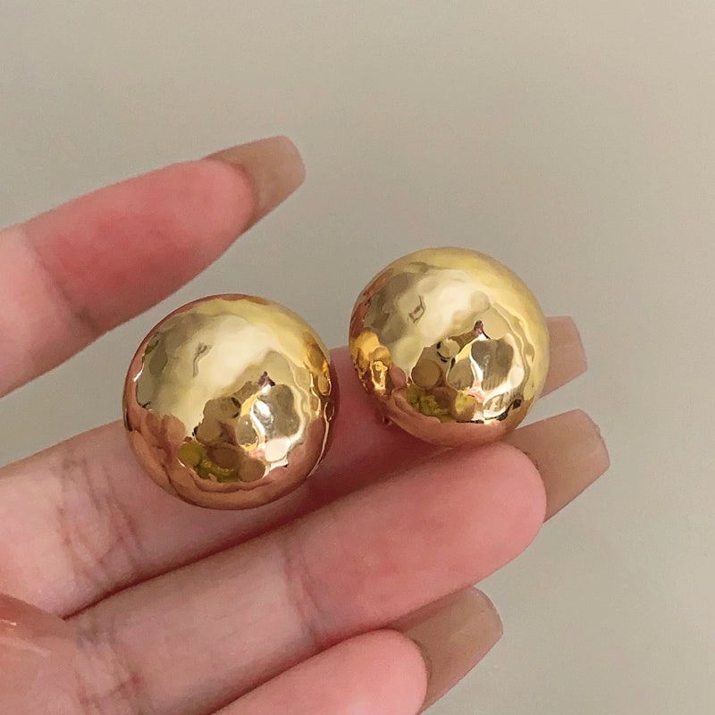 Reaghan Hammered Disk Earrings - Gold [VSKS7D2O]