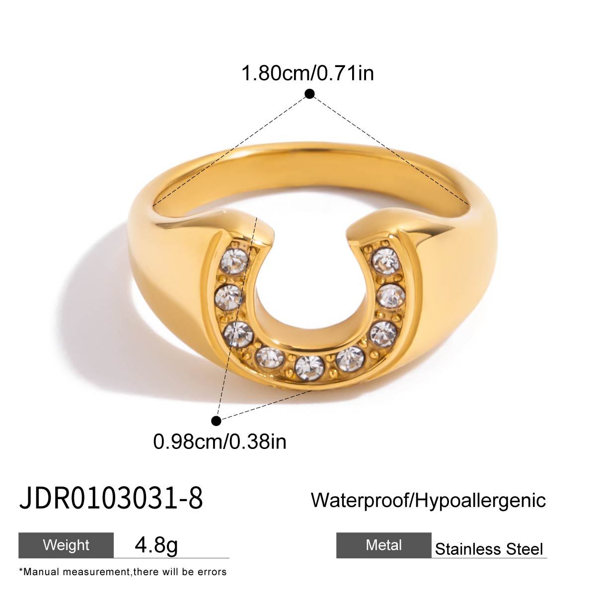 Emmilyn Buckle Zircon Ring - Buckle Design A, Size 8 [0ZGXKLYN]