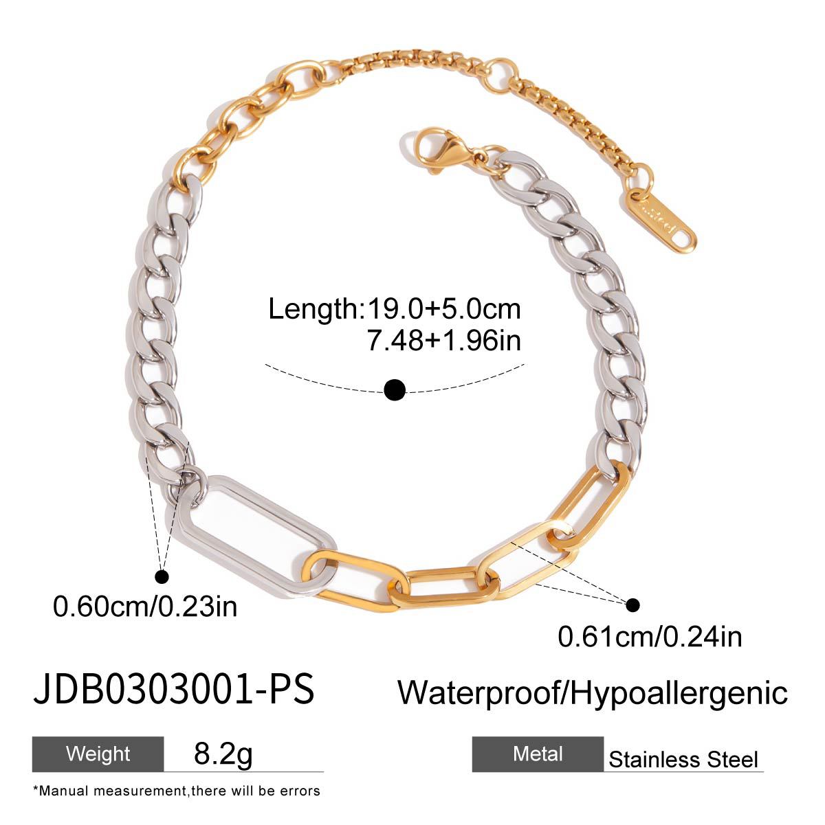 Germani Two-Tone Cuban Bracelet - JDB0303001-PS [Q4Y1E5LP]