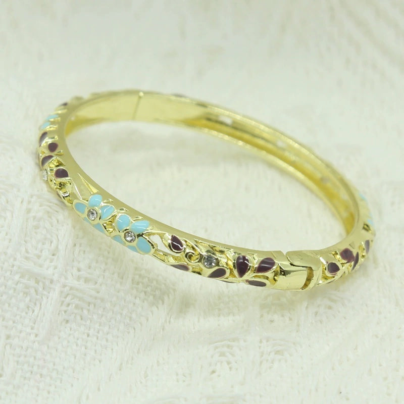 Adrianna Cloisonné Enamel Bracelet - Blue Black [5Q3BTOZB]