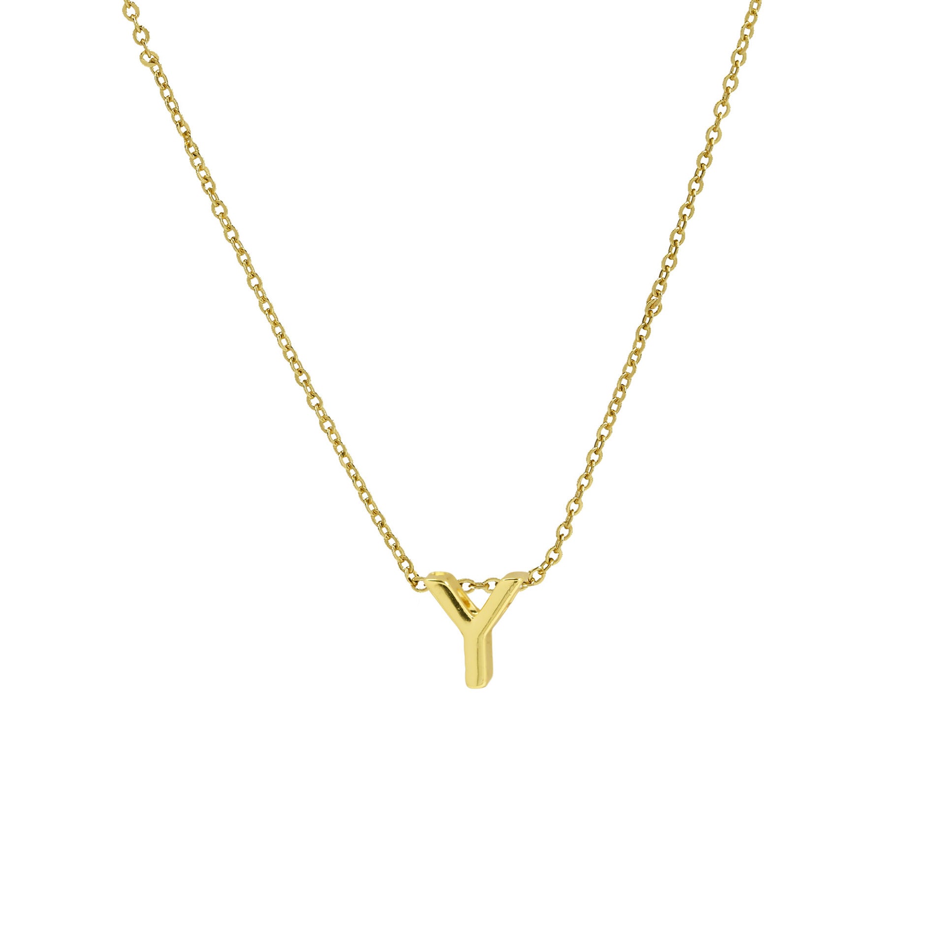 Agnes Initial Pendant Necklace - Y [8WOTCT19]