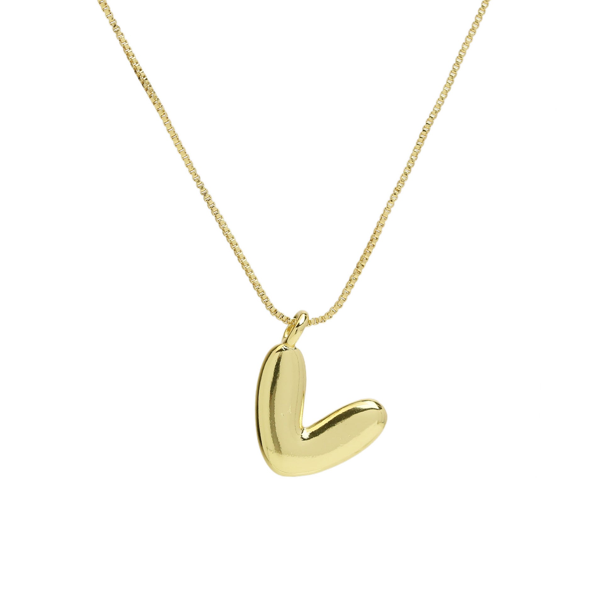 Odalys Gold Initial Pendant - Necklace V [FR3A3B4Q]