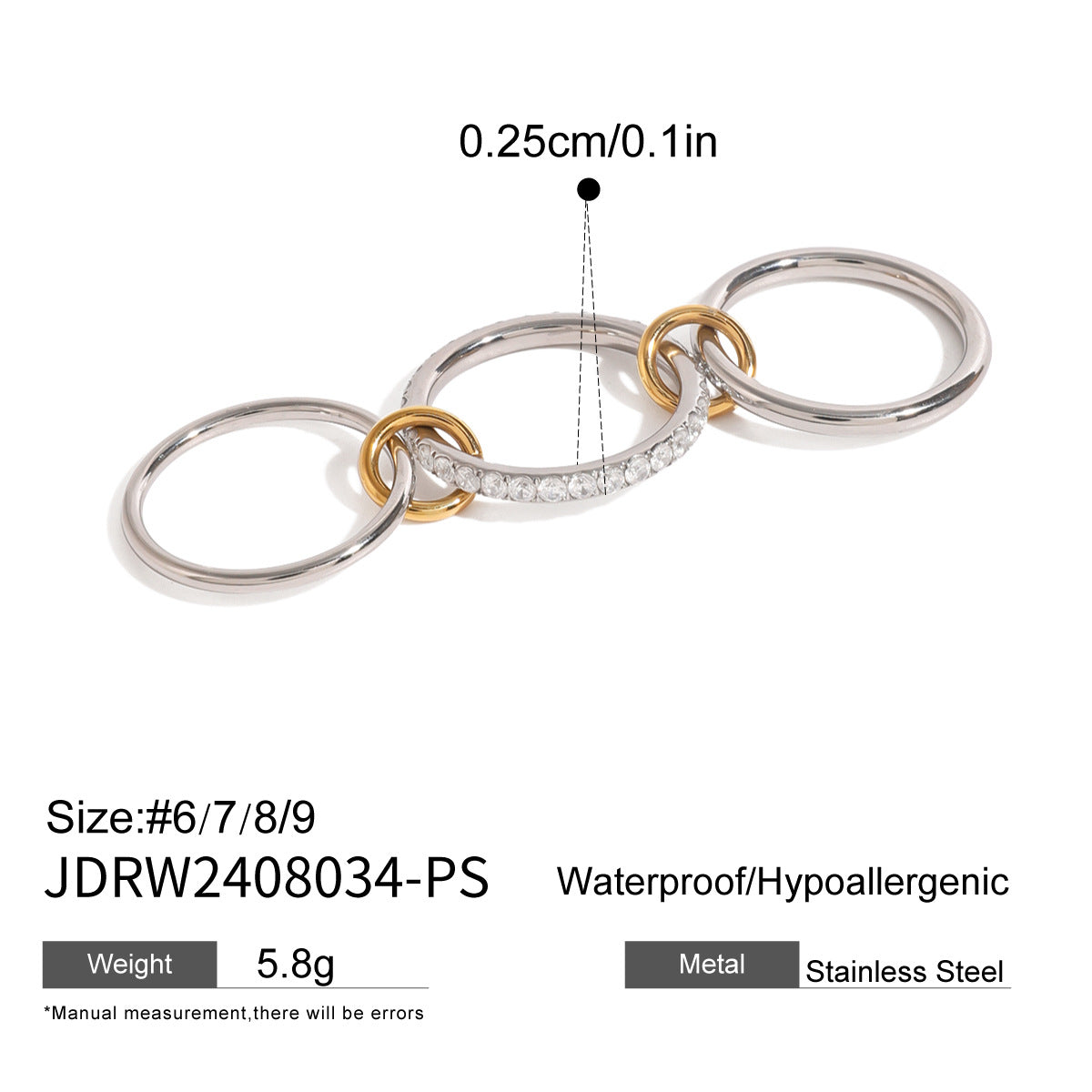 Cherry Stackable Rings Collection - JDRW2408034-PS-8 [HM34N0KX]