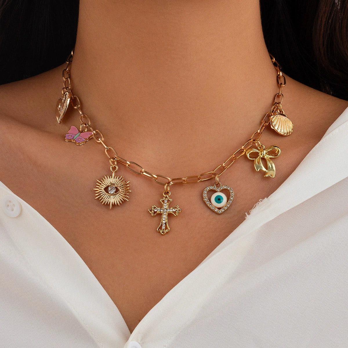 Koralee Ocean Pearl Necklace - Style 04 - Necklace (Gold) [CI5JZGX9]