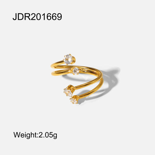 Annika Geometric Zircon Ring - JDR201669 [BDUVHNVT]
