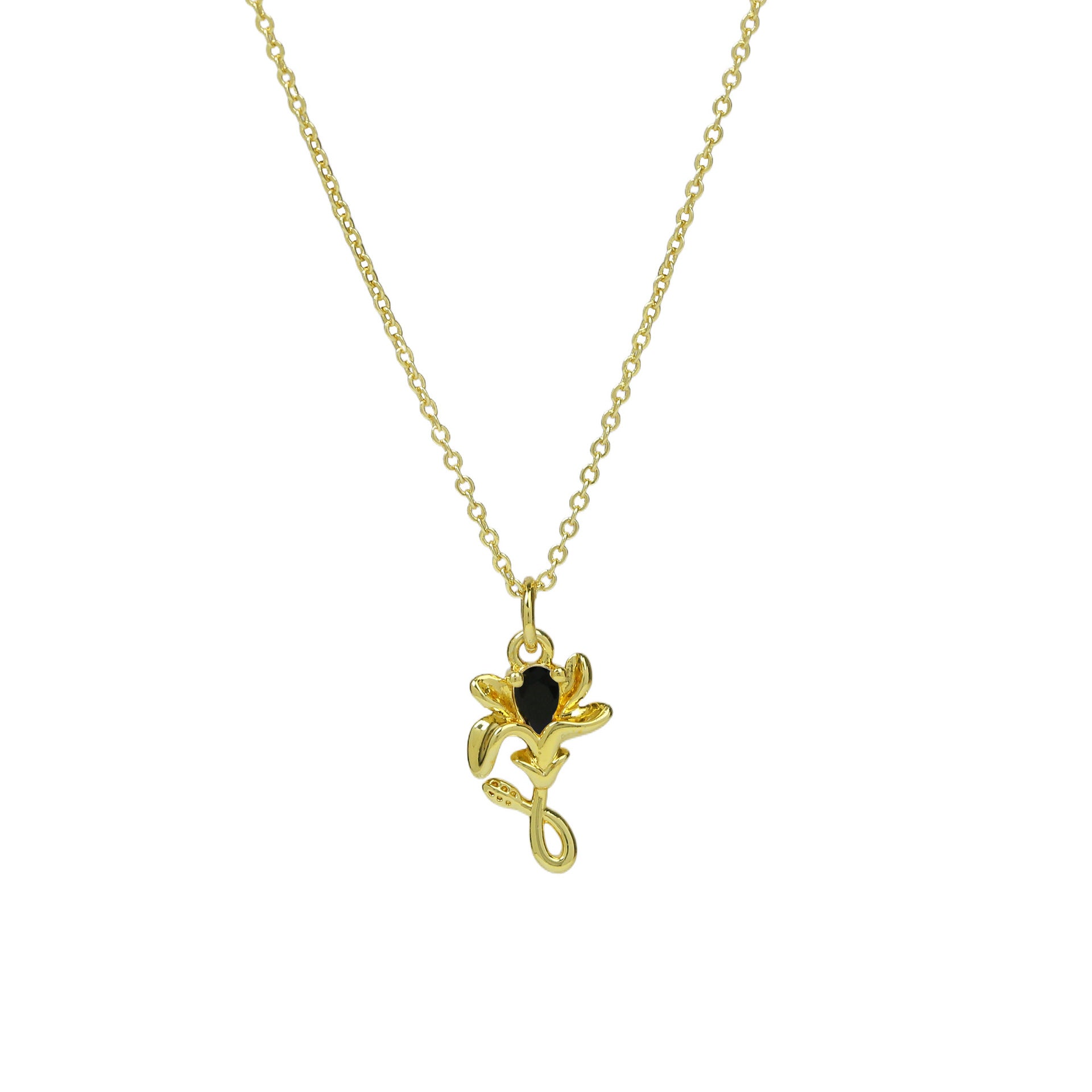 Ainslie Zircon Flower Necklace - Necklace 7 [OJE3N5FN]