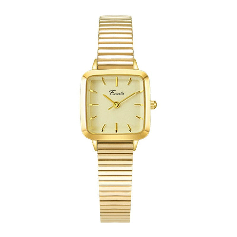 Mylie Elegant Square Mesh Watch - Gold with Colorful Crystal Dial [OMUZF9M0]