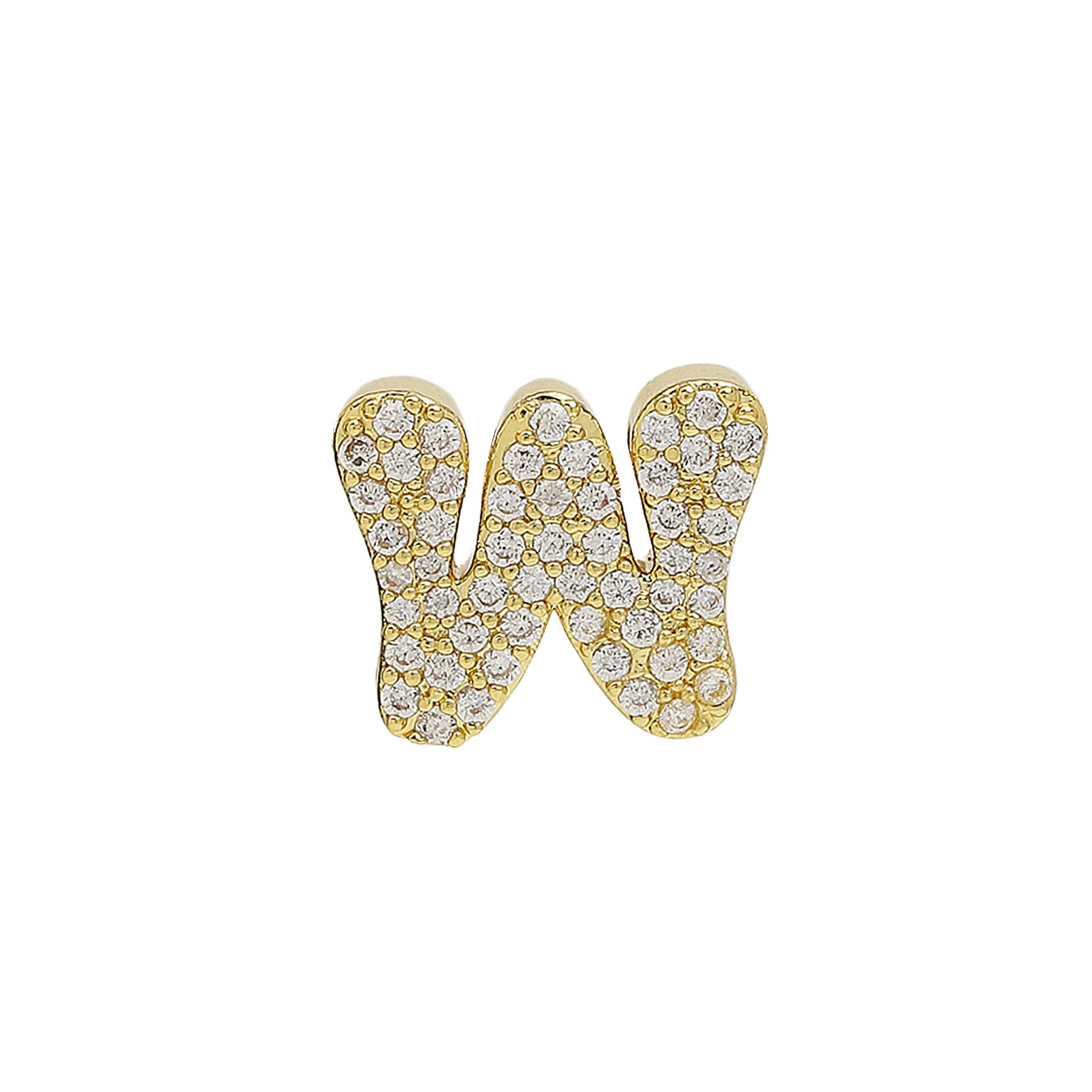 Katheryn Pave Initial Necklace - W [W3GAWANZ]
