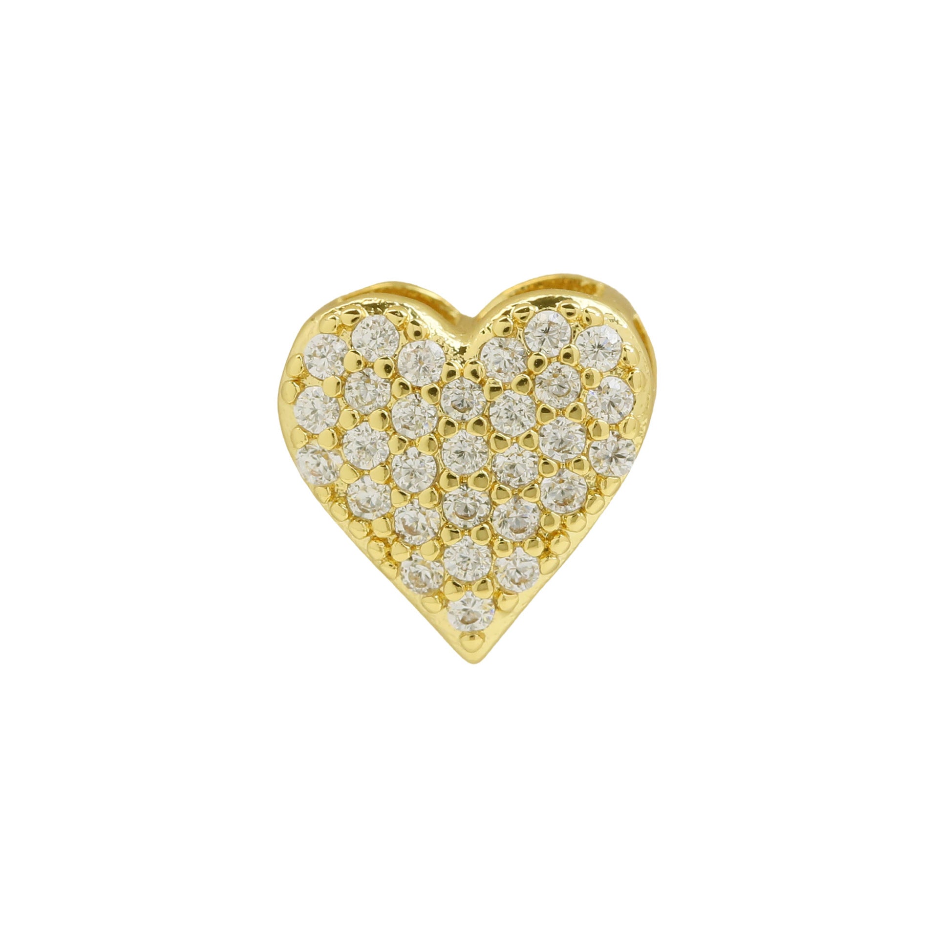 Rosalyn Bubble Letter Necklace - Gold Heart Pendant [VYQ1XMYB]