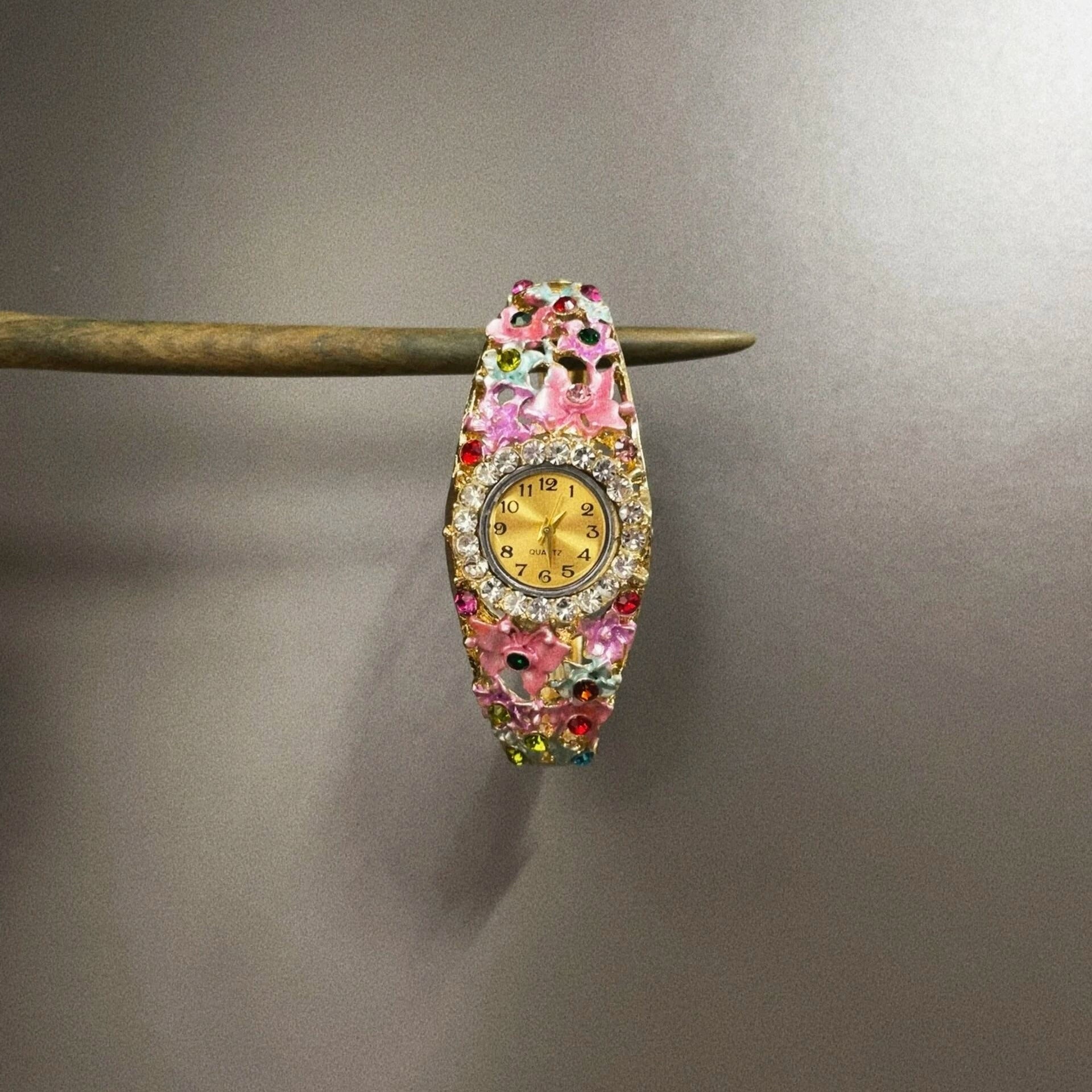 Jacee Vintage Jingtai Blue Watch - Pink [777IDV1X]