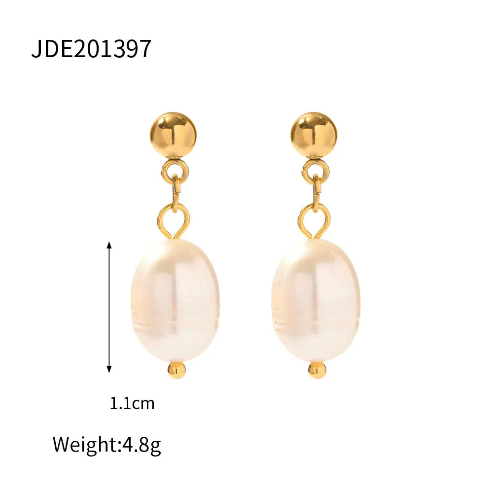Azure Freshwater Pearl Hoops - JDE201397