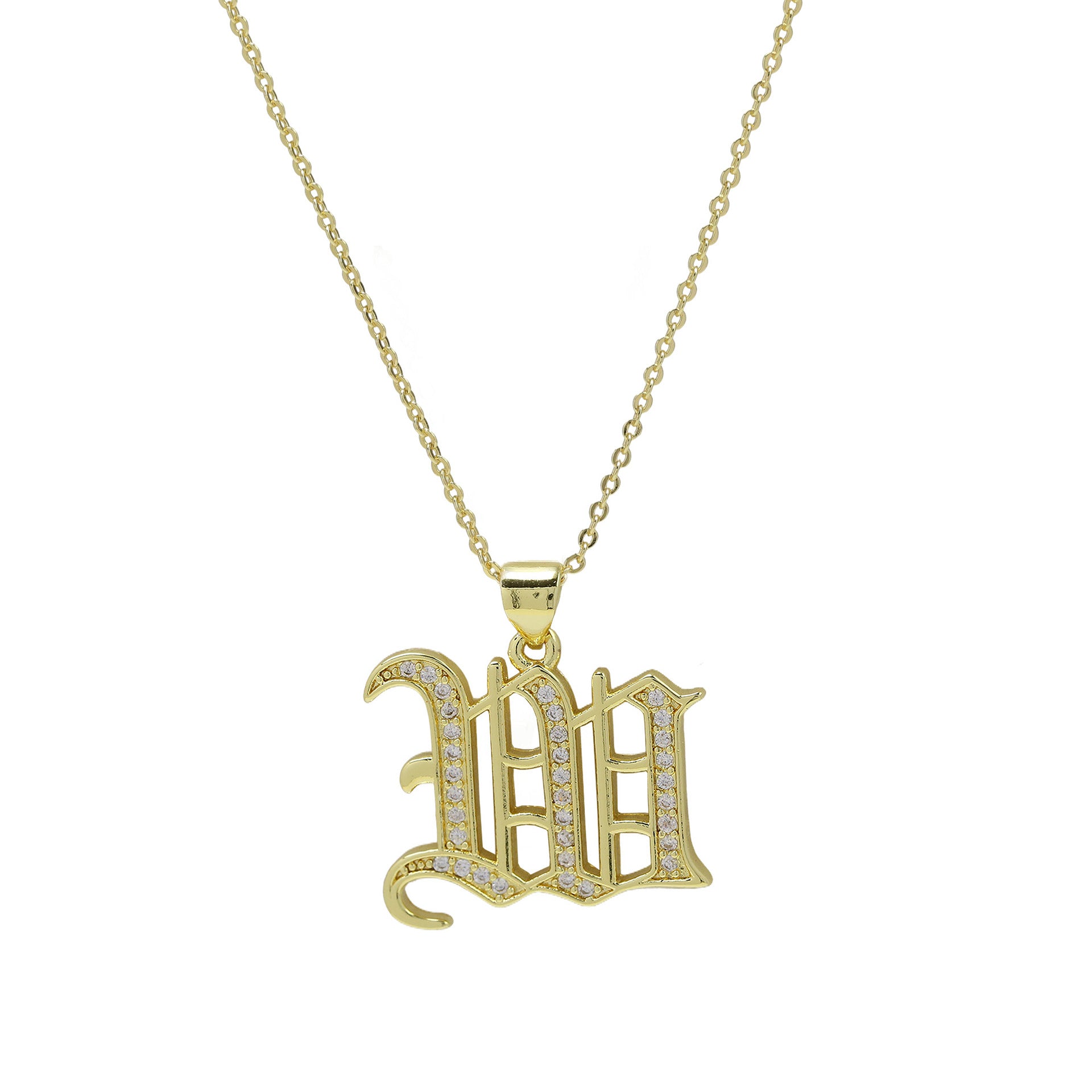 Lawson Old English Initial Necklace - W Necklace [VWQ1VYO0]