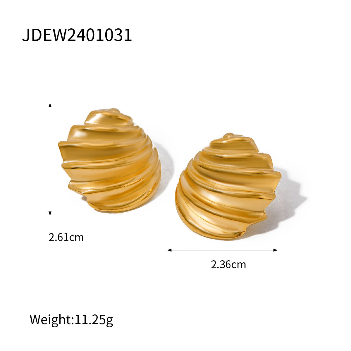 Jalyssa Wavy Bar Earrings - JDEW2401031 [HL05P4W2]