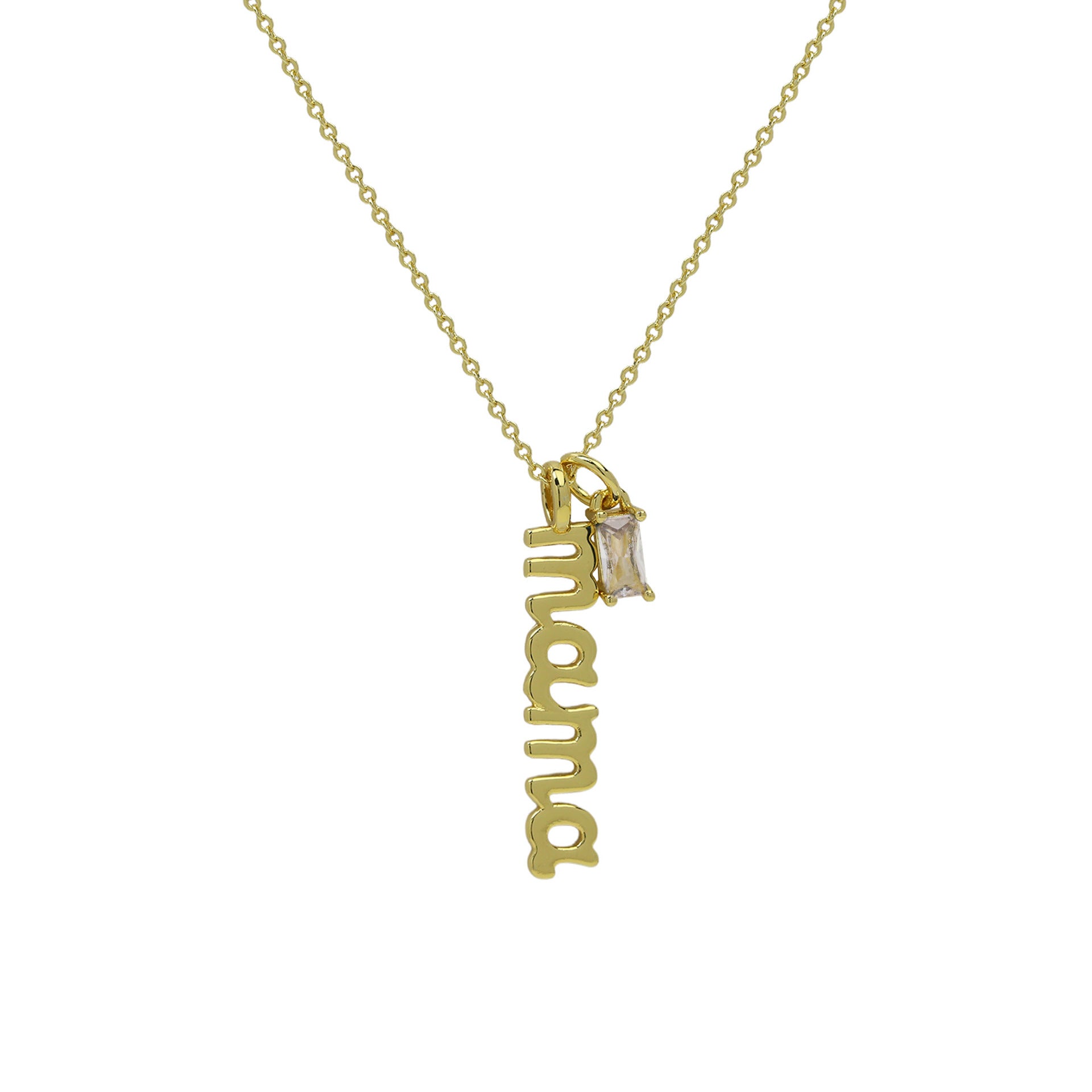 Adaly Birthstone Mom Pendant Necklace - April Birthstone [R78YIHK6]