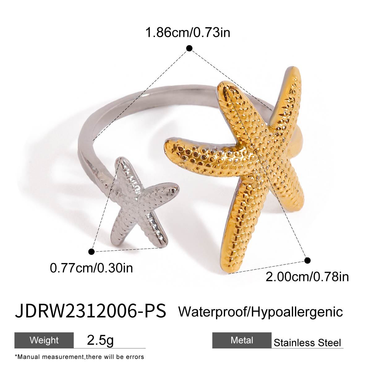 Amaiyah Starfish Shell Ring Set - Variant 3 [XHHOW3RF]