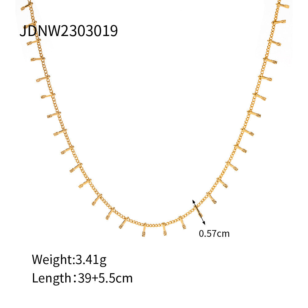 Arabelle Gilded Geometric Necklace - JDNW2303019 [TMK7X3AB]