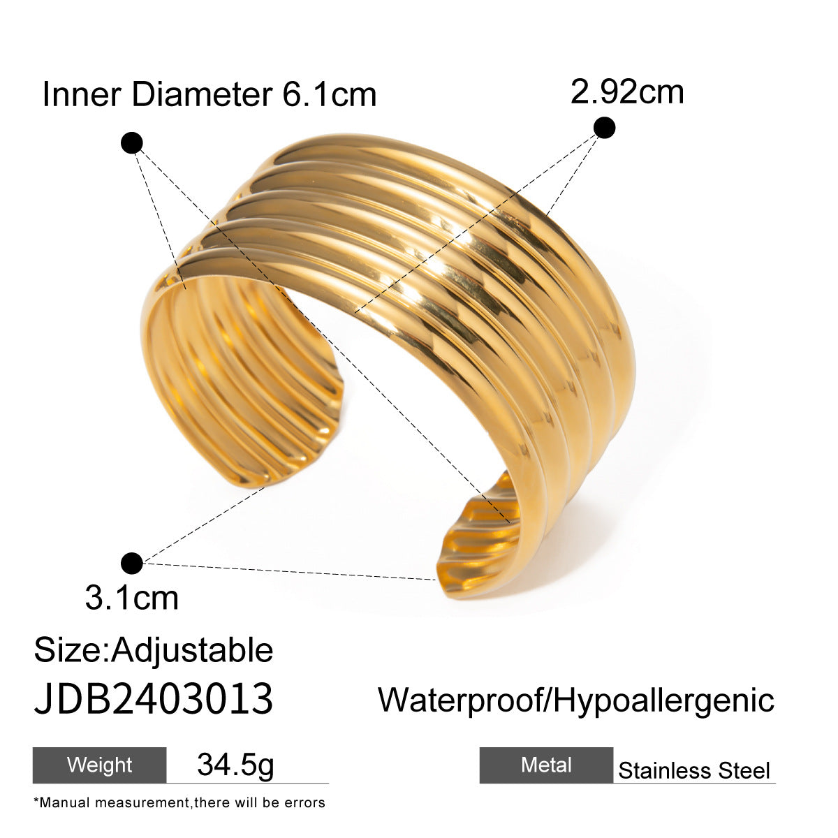 Sammie Luxe Shell Cuff - JDB2403013 [YLGA8P11]