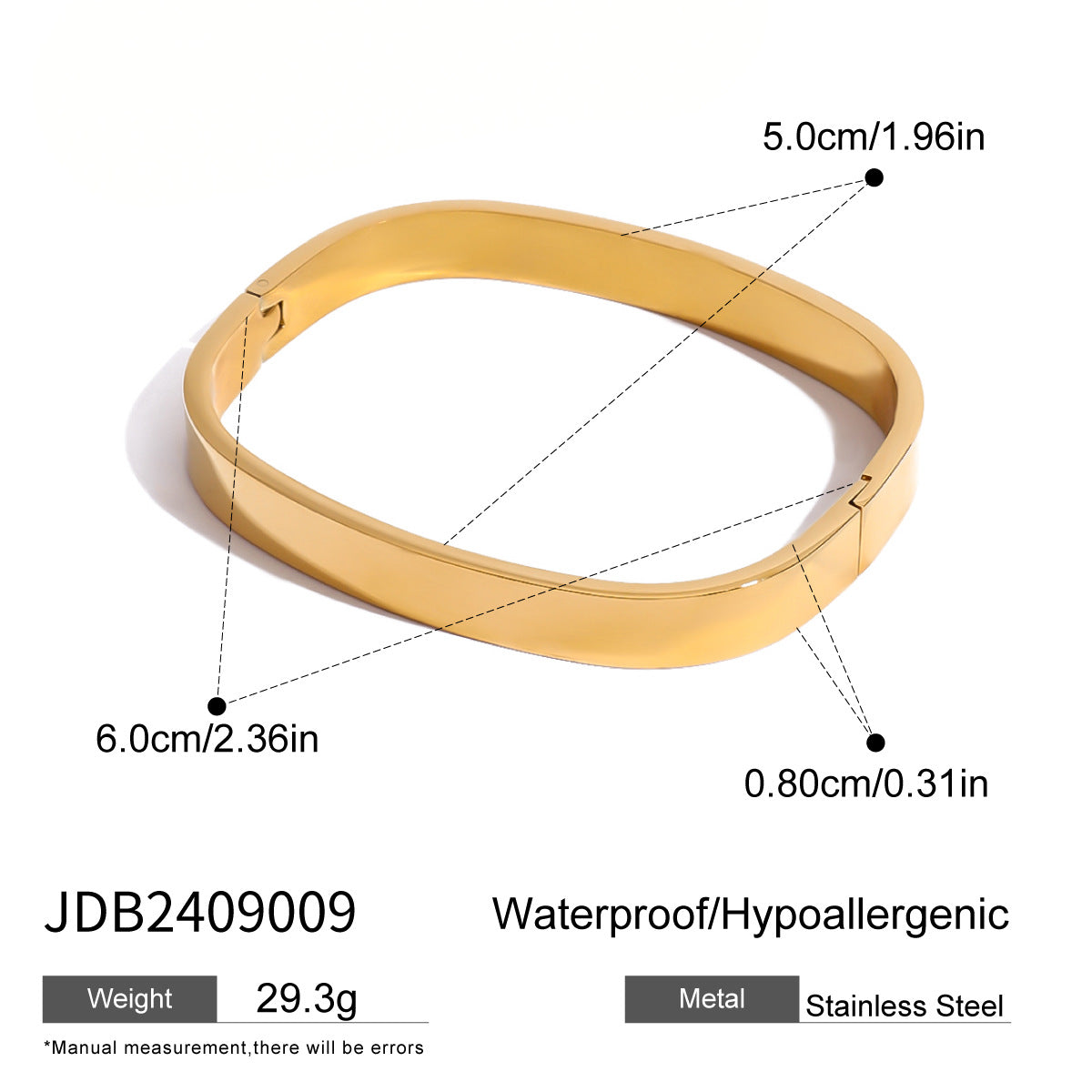 Dia Modern Buckle Cuffs - JDB2409009 [PJ55FYS2]