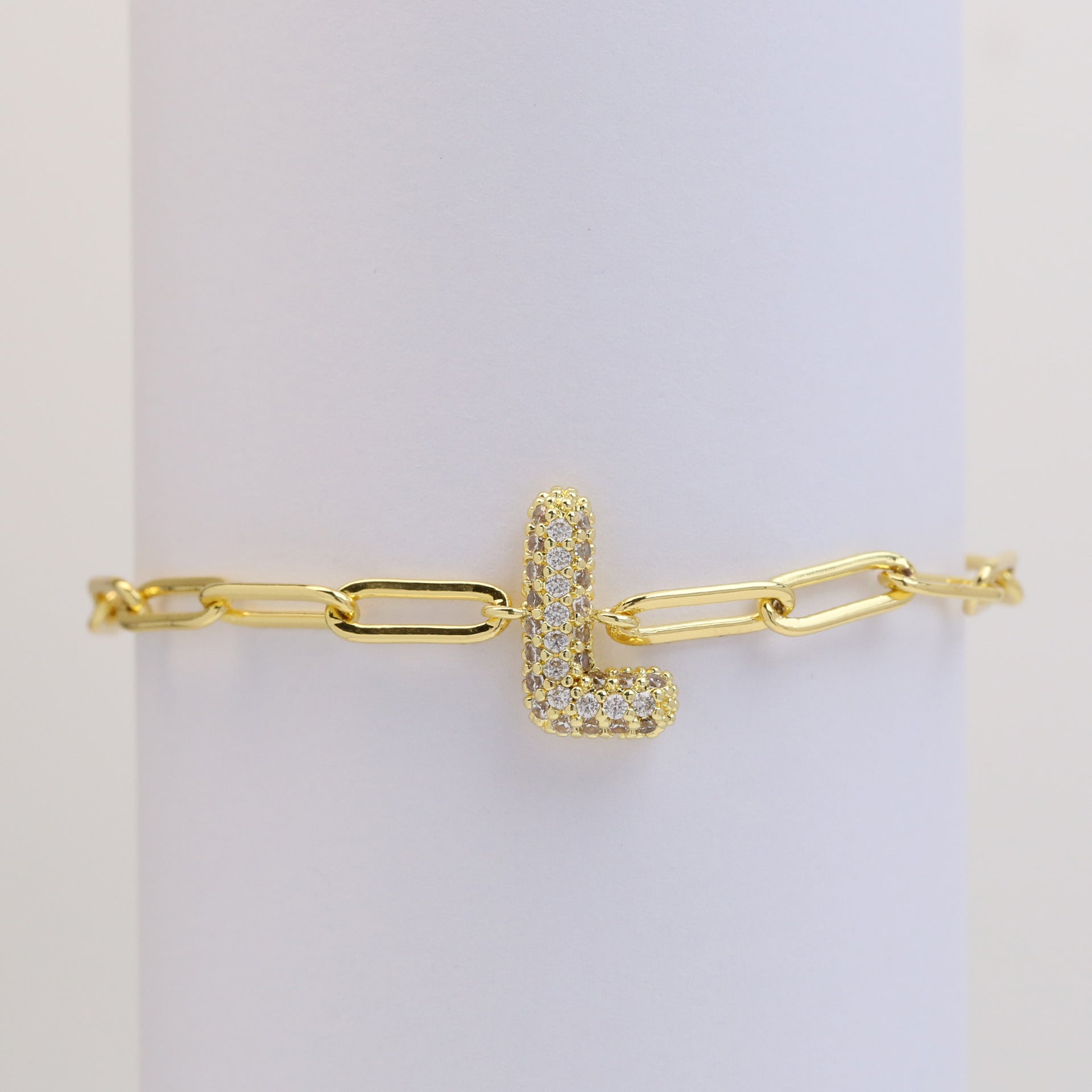 Willow Bubble Initial Bracelet - L [DFKJZD97]