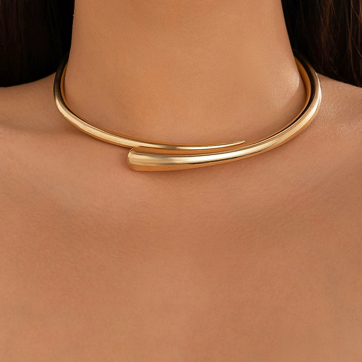 Bellarose Glossy Geometric Jewelry - Style 01 Choker - Gold [ZRNF3LV6]