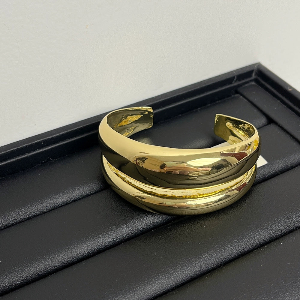 Mabel Sleek Layered Cuff - Gold [WS6V5KX6]